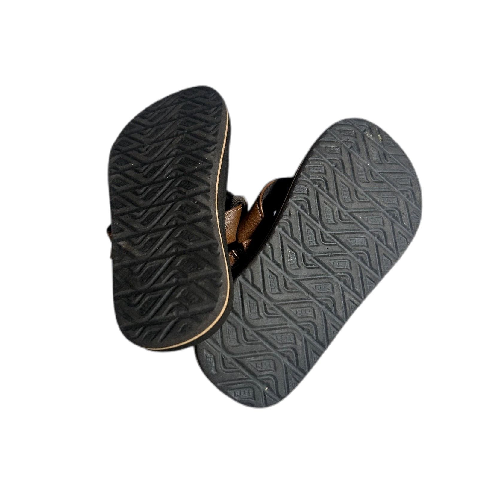 Vintage Reef Boys Grom Little Twinpin Sandlals Brown Flip Flop Sling Size US XXS / EU 40 - 2 Thumbnail