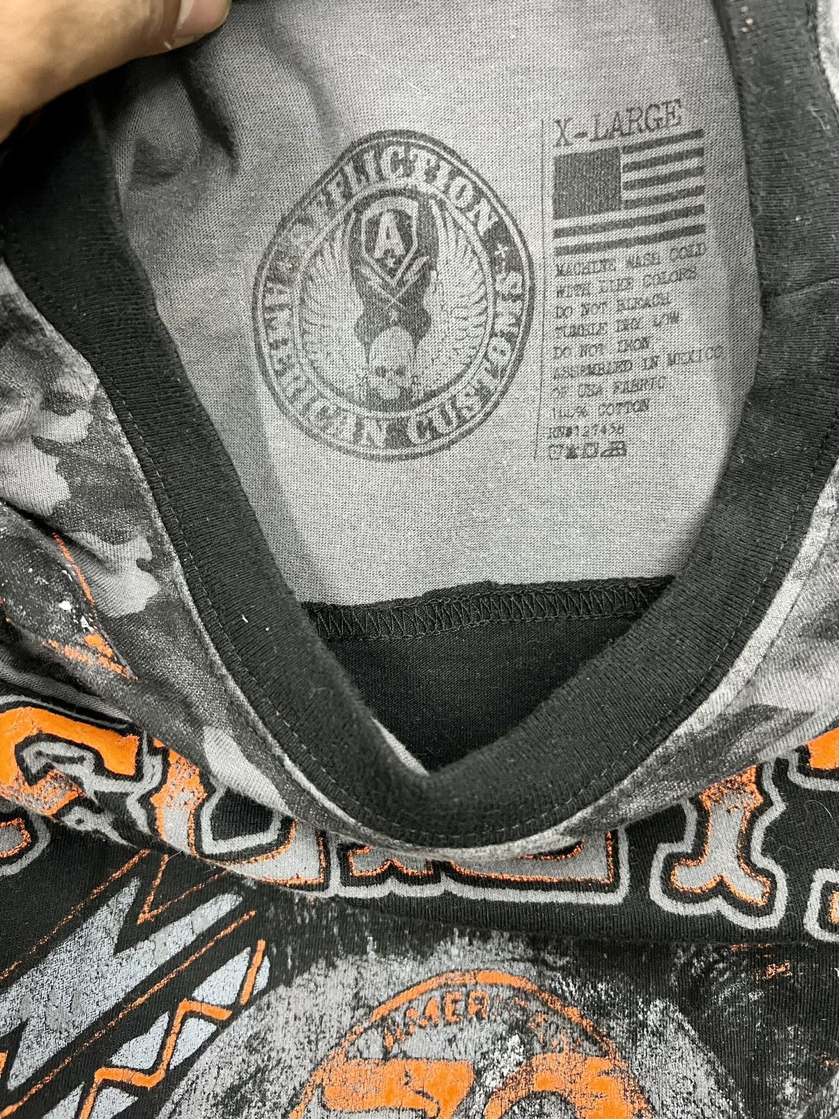 Affliction × If Six Was Nine × Vintage VINTAGE Y2K AFFLICTION SKULL AMERICAN CUSTOM TEE Size US XL / EU 56 / 4 - 9 Thumbnail