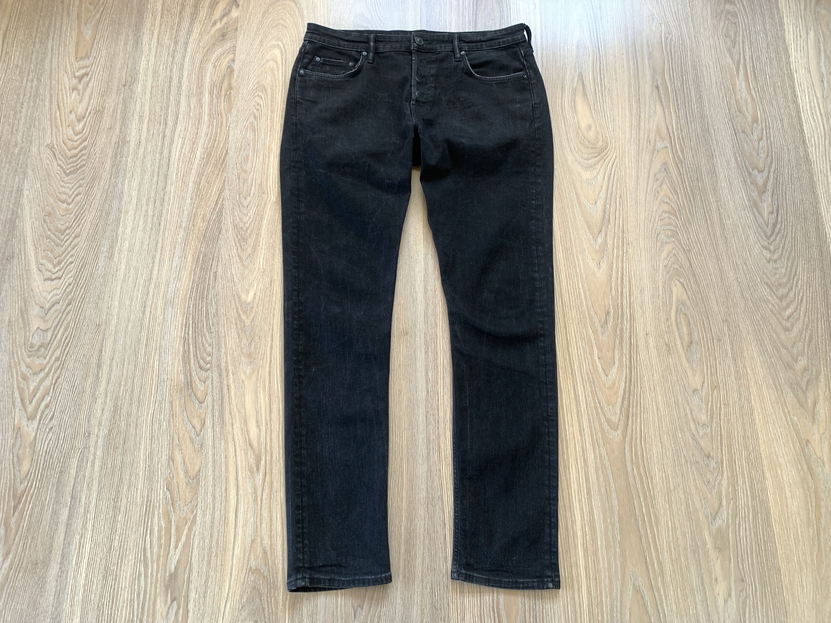 Allsaints AllSaints Rex Washed Black Slim Fit Jeans Size US 34 / EU 50 - 2 Thumbnail