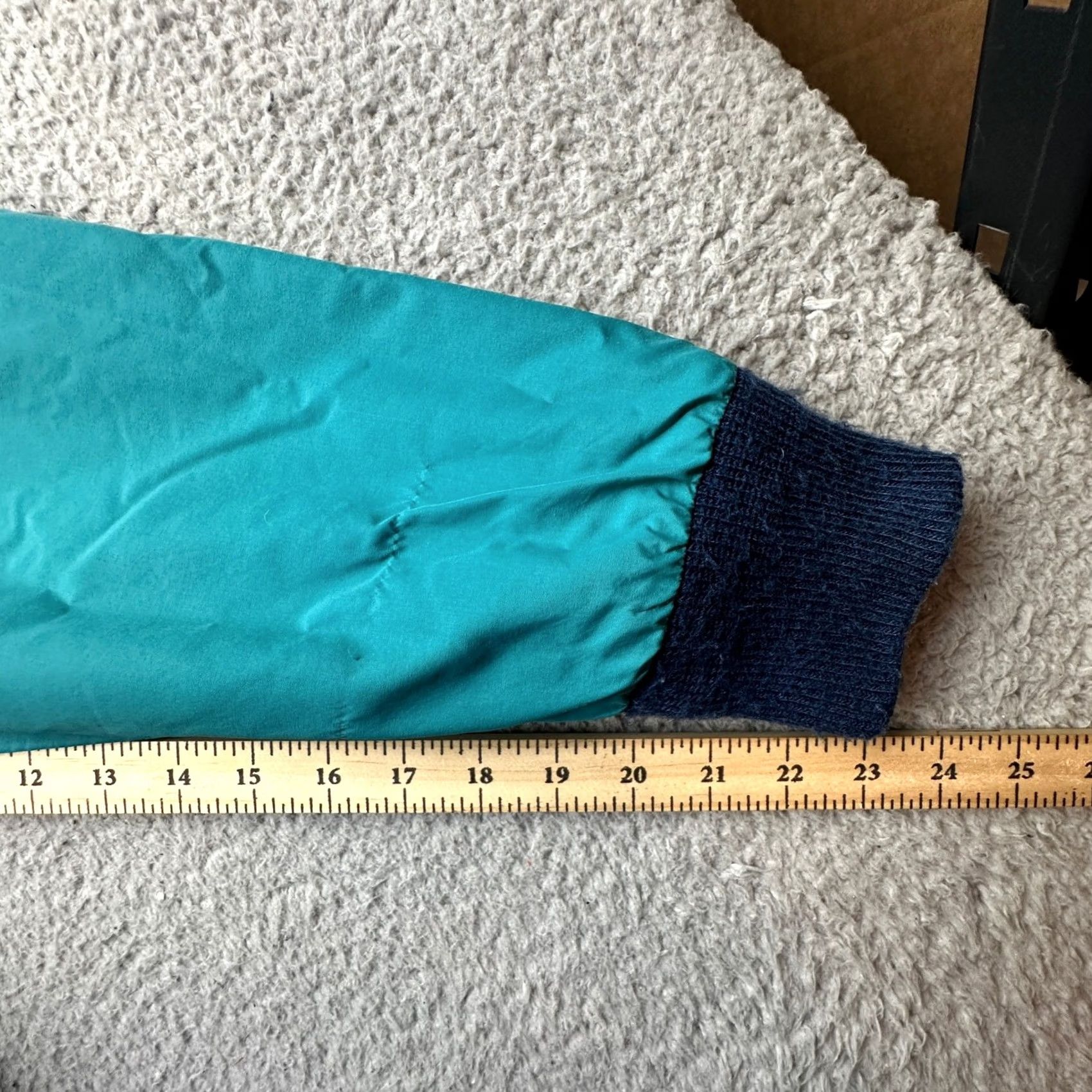 Vintage VINTAGE Woolrich Teton Bomber Jacket Fleece Lined Mens Large Emerald Blue 90s Size US L / EU 52-54 / 3 - 5 Thumbnail