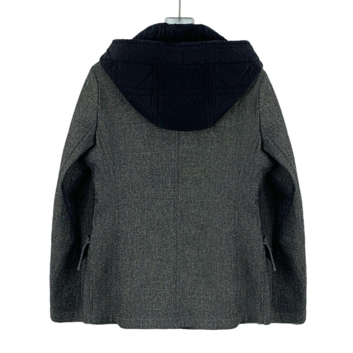 Dior Dior Gray Bee Embroidered Cotton Hoodie Blazer 2-in-1 (36) Size 36R - 6 Thumbnail