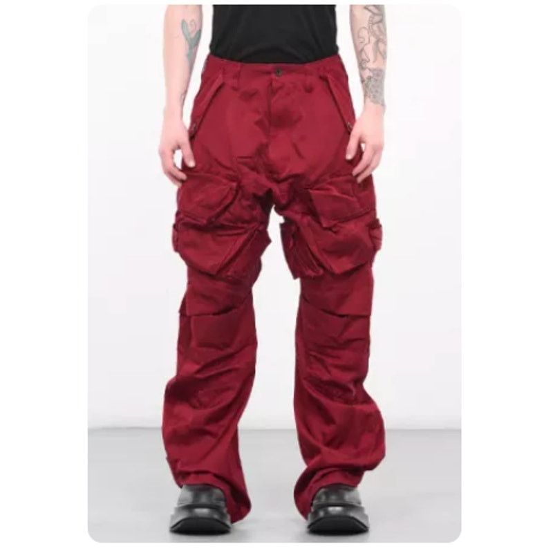Julius FW23 Elytra Red Gasmask Cargo Pants size 1 Tatsuro Horikawa Size US 34 / EU 50 - 1 Thumbnail