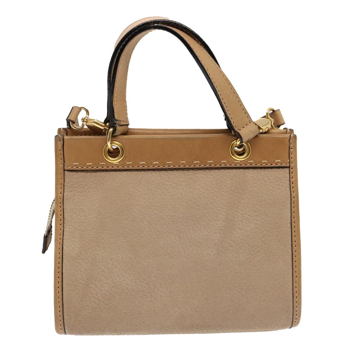 Celine CELINE Hand Bag Leather Beige Size ONE SIZE - 2 Thumbnail