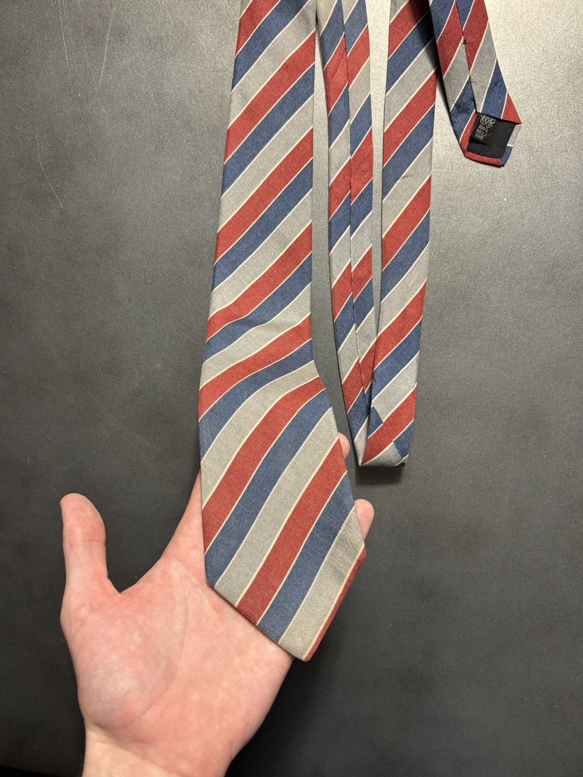 Lanvin Vintage Lanvin Tie 1970s Silk Necktie Striped Paris 1960s Size ONE SIZE - 14 Thumbnail