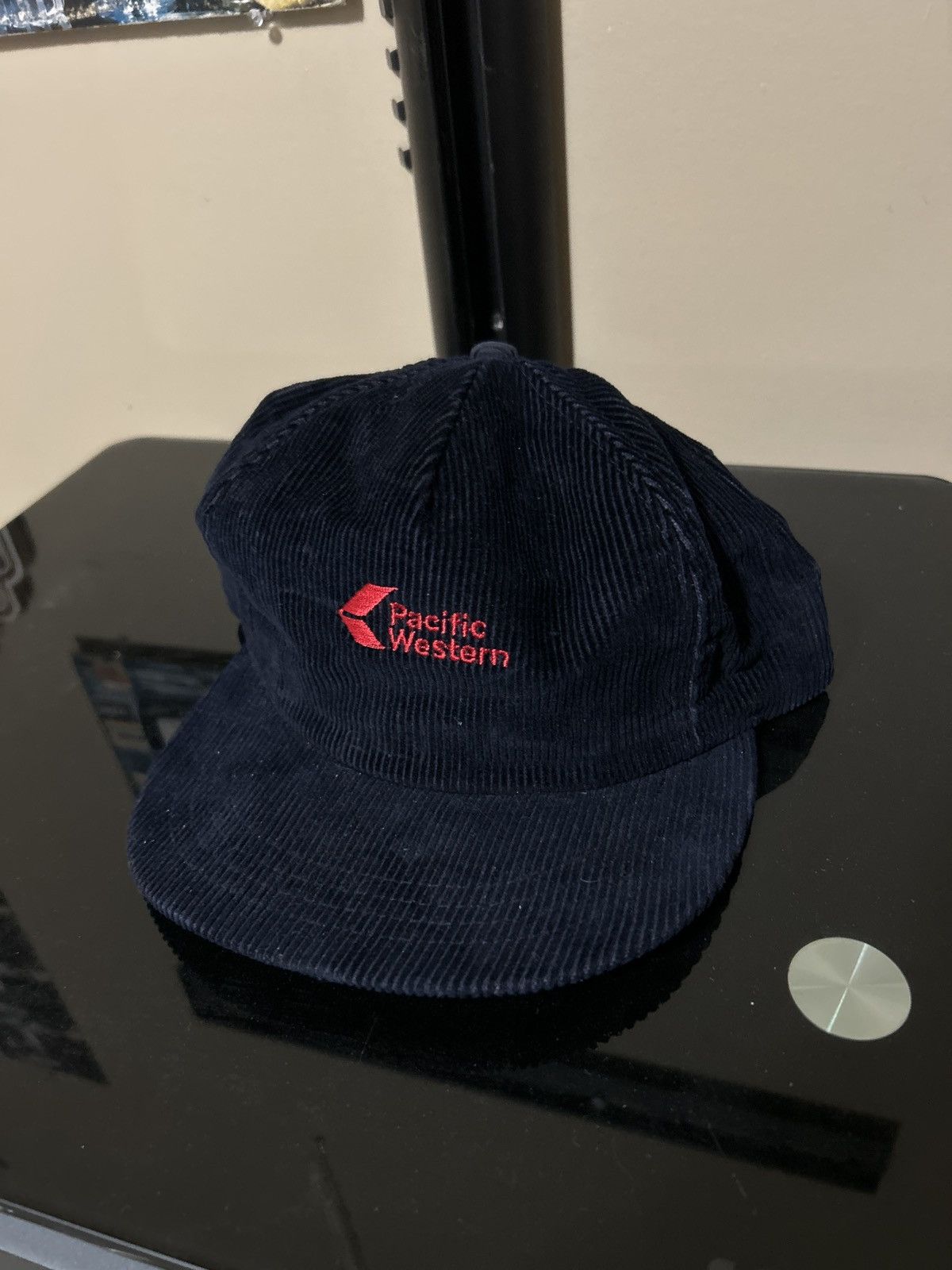 Vintage Vintage navy corduroy hat Size ONE SIZE - 1 Thumbnail