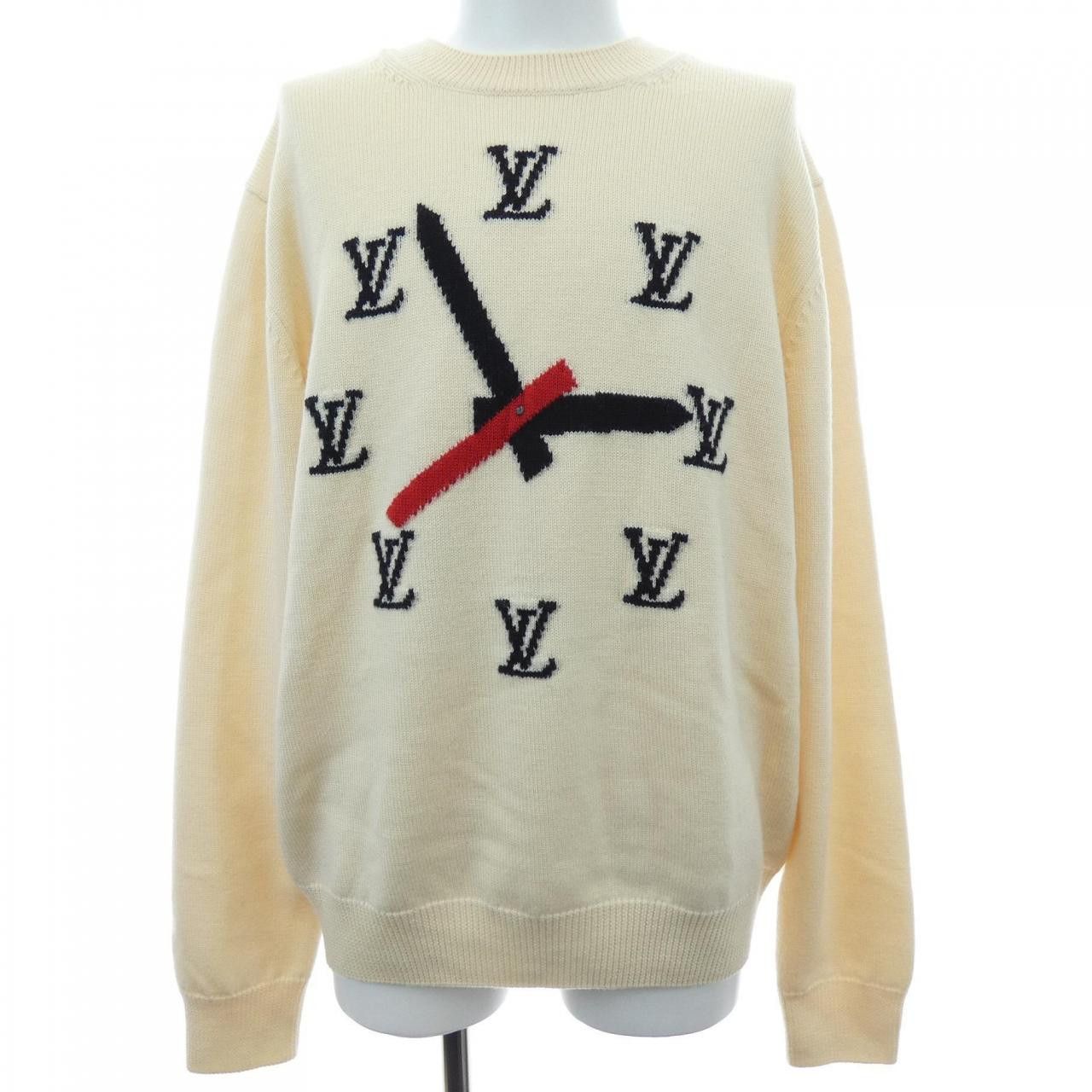 Louis Vuitton Louis Vuitton Louis Vuitton Clock Intarsia Pullover Knit Others Tops HKN78WZLL DUTY FREE for USA Size ONE SIZE - 1 Thumbnail