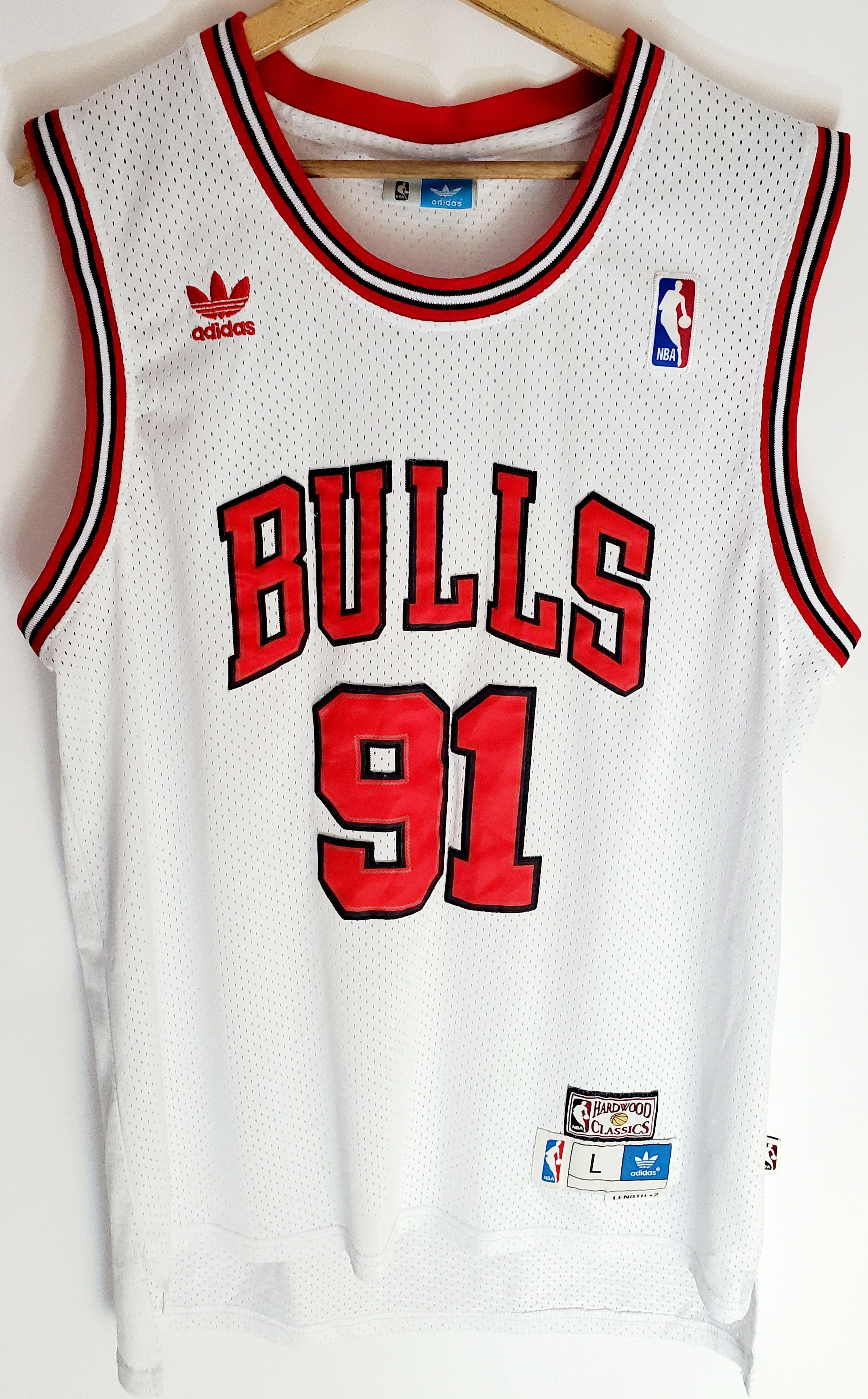 Jeremy Scott × NBA × Vintage Vintage 90s Rodman Hardwood Classics #91 NBA Jersey L Size US L / EU 52-54 / 3 - 2 Thumbnail