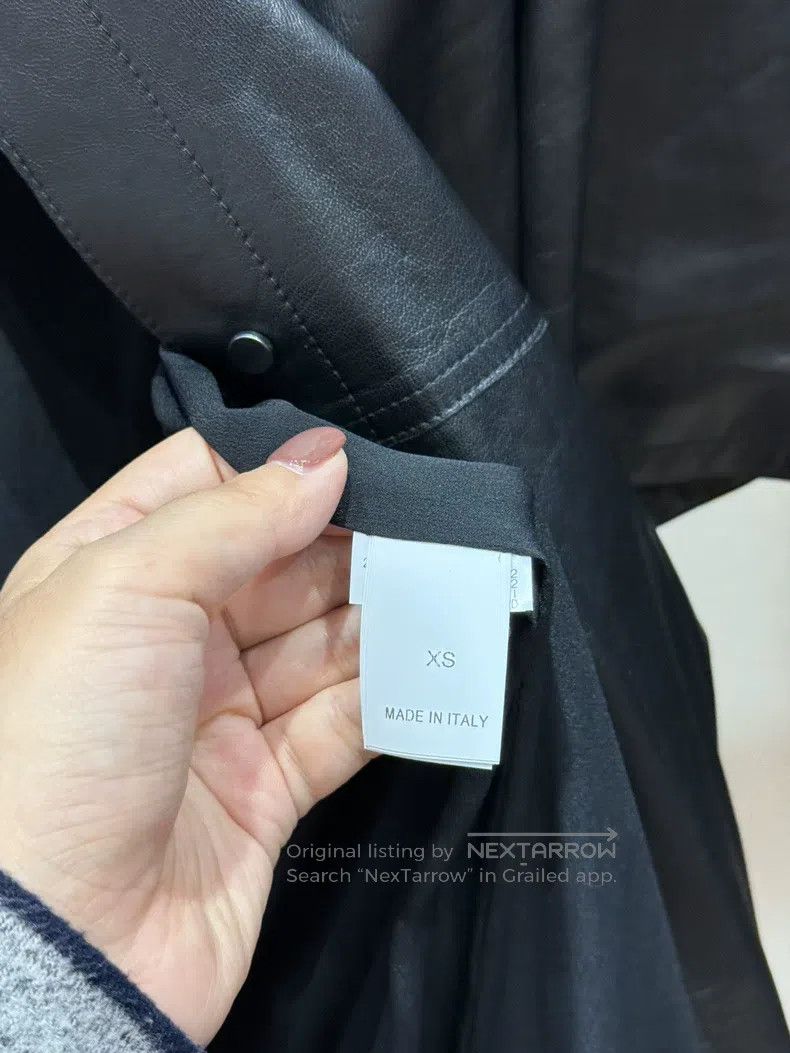 Brunello Cucinelli Brunello Cucinelli Black short-sleeved leather jacket, loo Size US XS / EU 42 / 0 - 5 Thumbnail