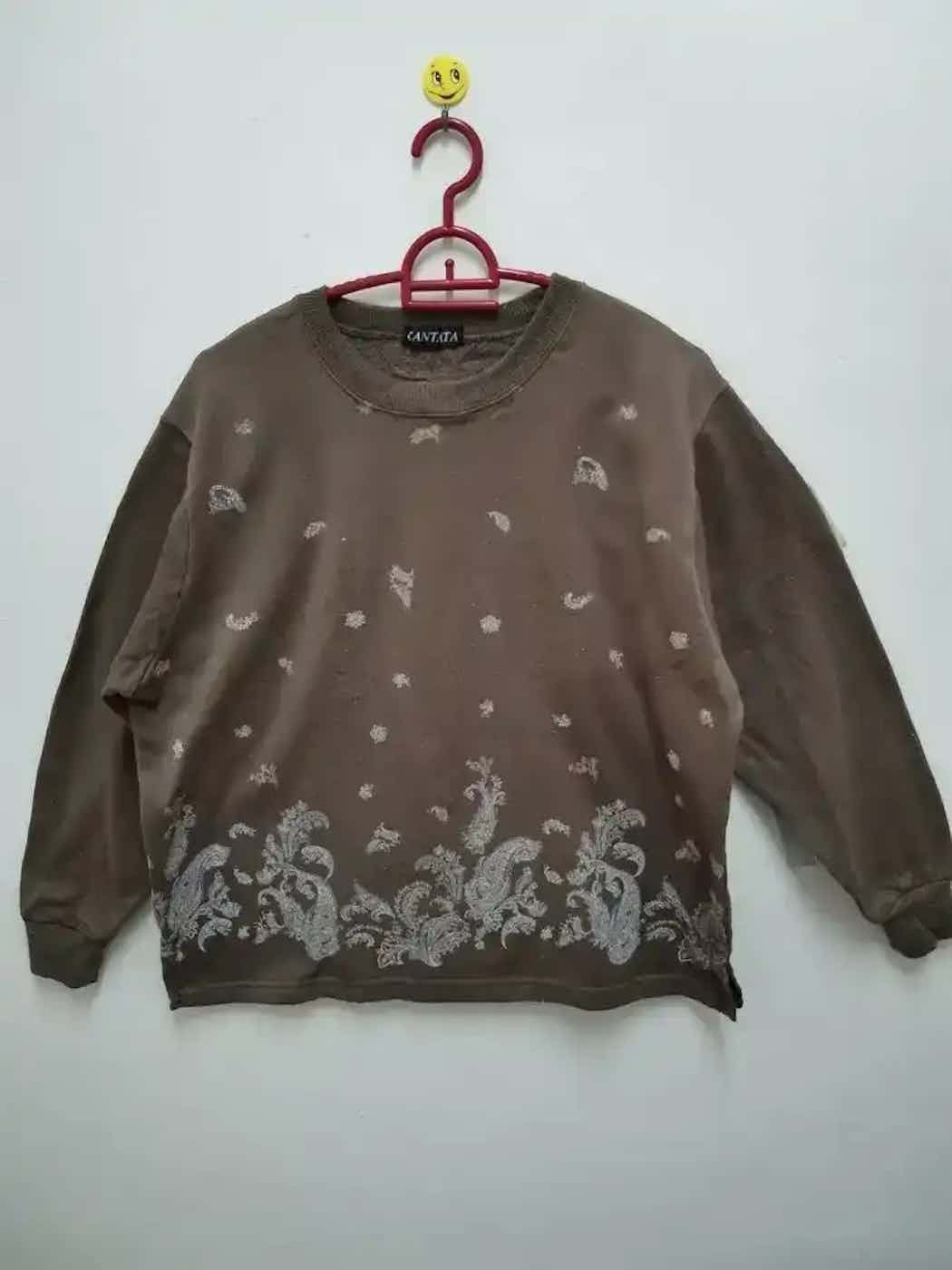 Japanese Brand Vintage Cantata Flowers Design Sweatshirt Size US L / EU 52-54 / 3 - 1 Thumbnail