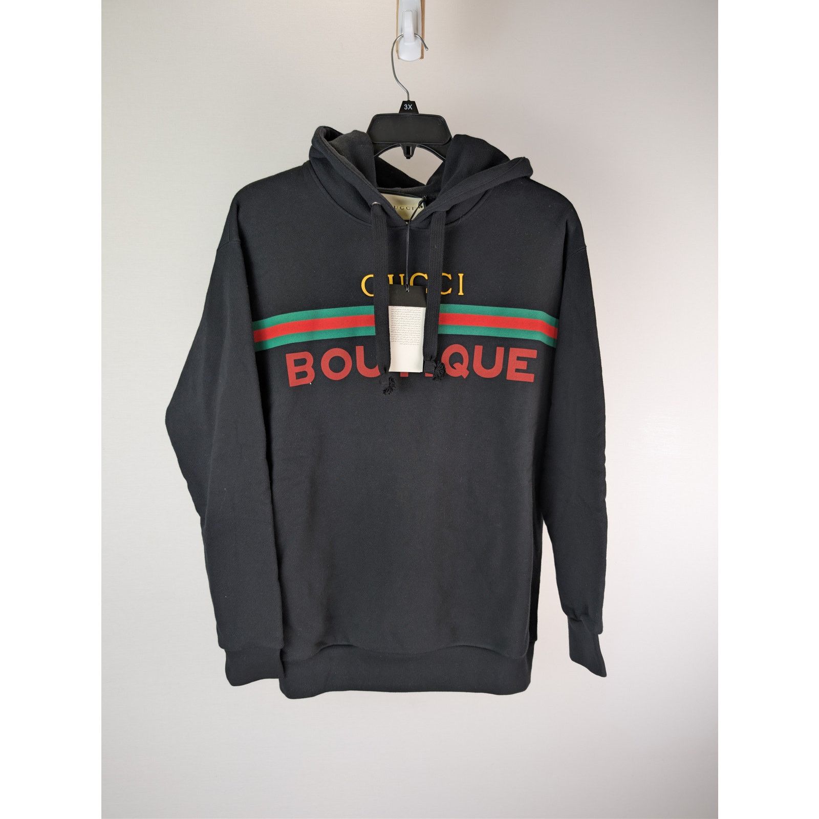 Gucci o1rshd1 Boutique Print Sweatshirt Hoodie in Black Size US M / EU 48-50 / 2 - 2 Thumbnail