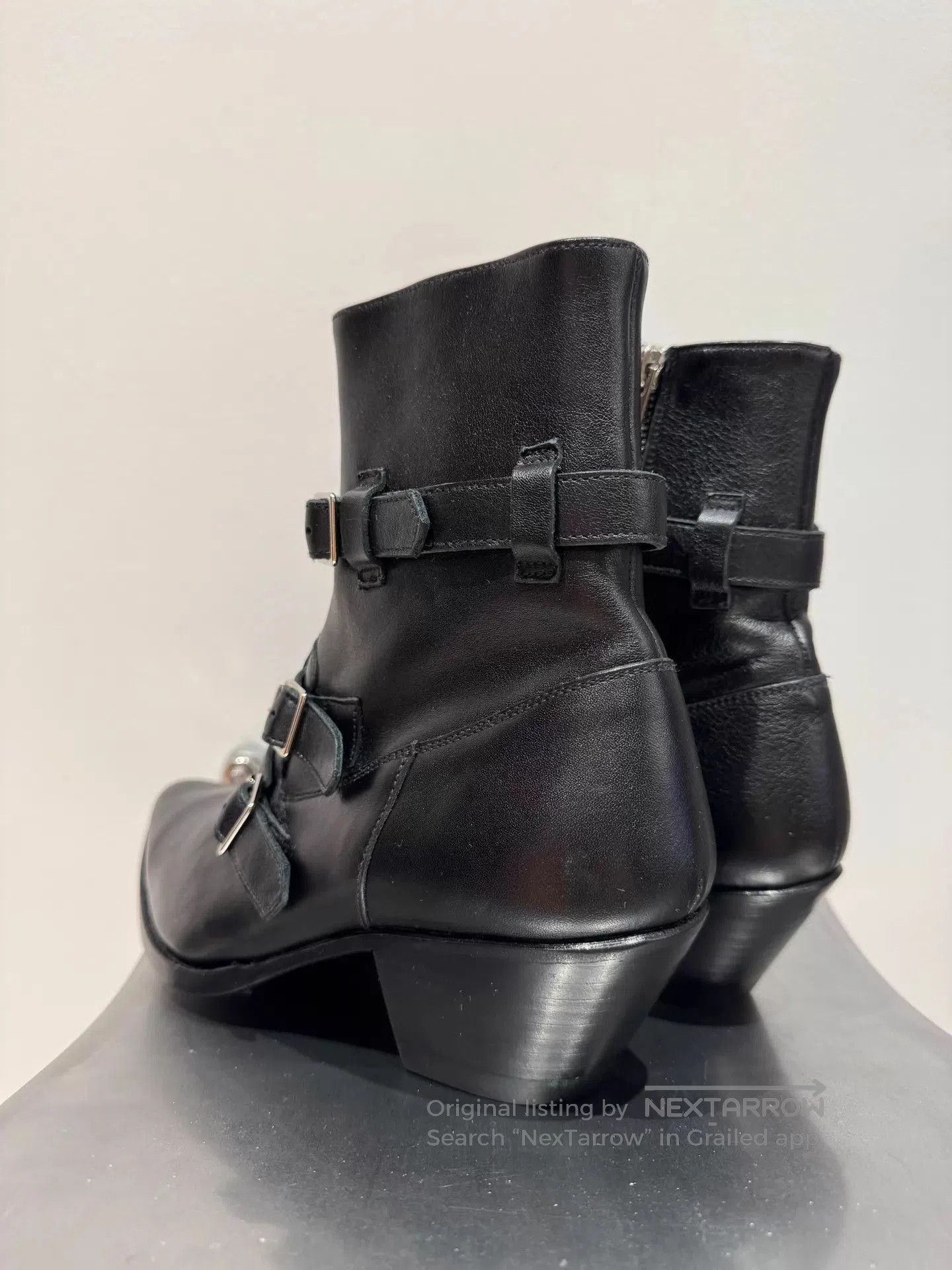 Celine Black Leather Buckle Ankle Boots Size 7. Size US 7 / EU 40 - 5 Thumbnail