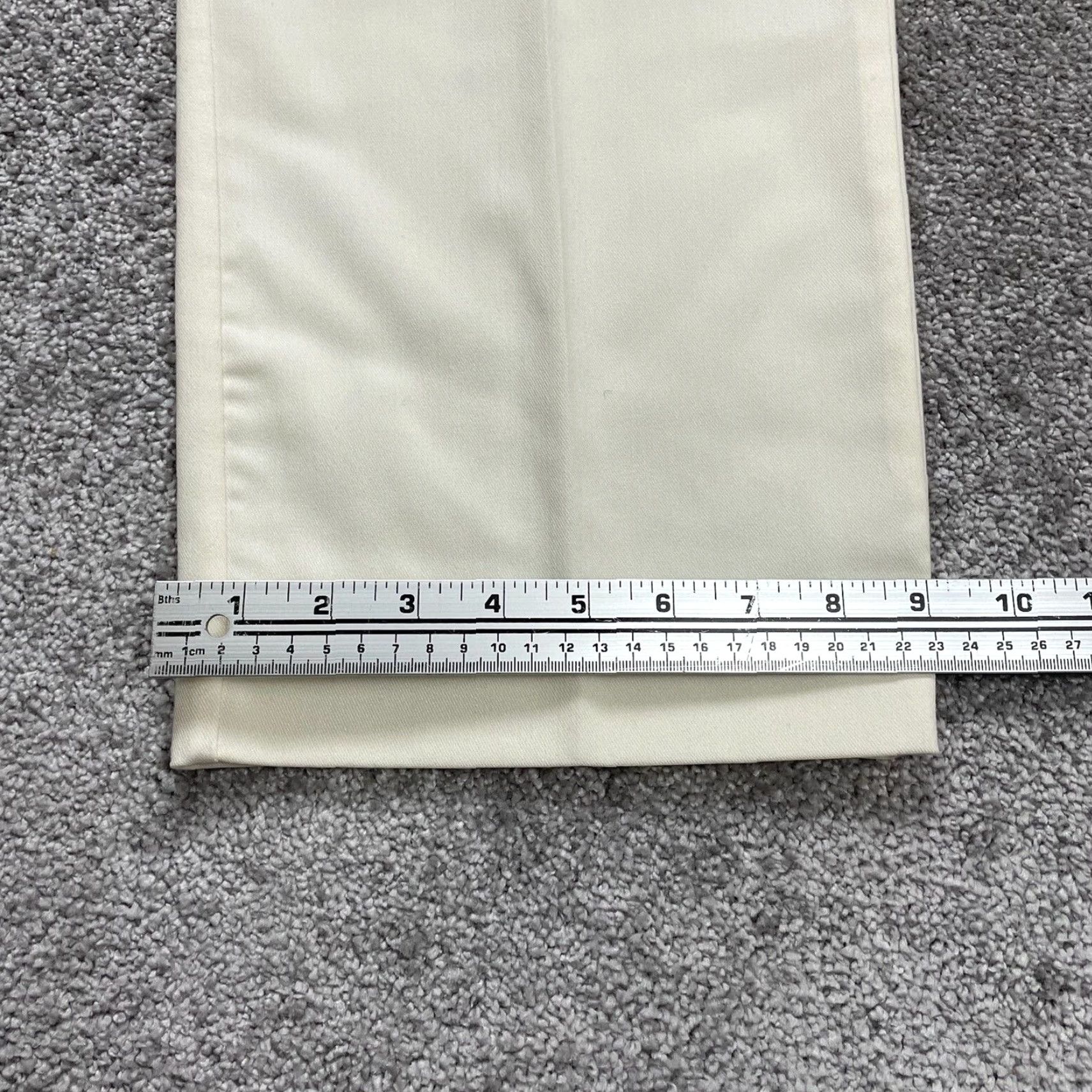 Vintage Sasson Dress Pants Women Cream Elastic Waist Straight Leg Trouser Workwear 34x28 Size 24" / US 00 / IT 34 - 6 Thumbnail