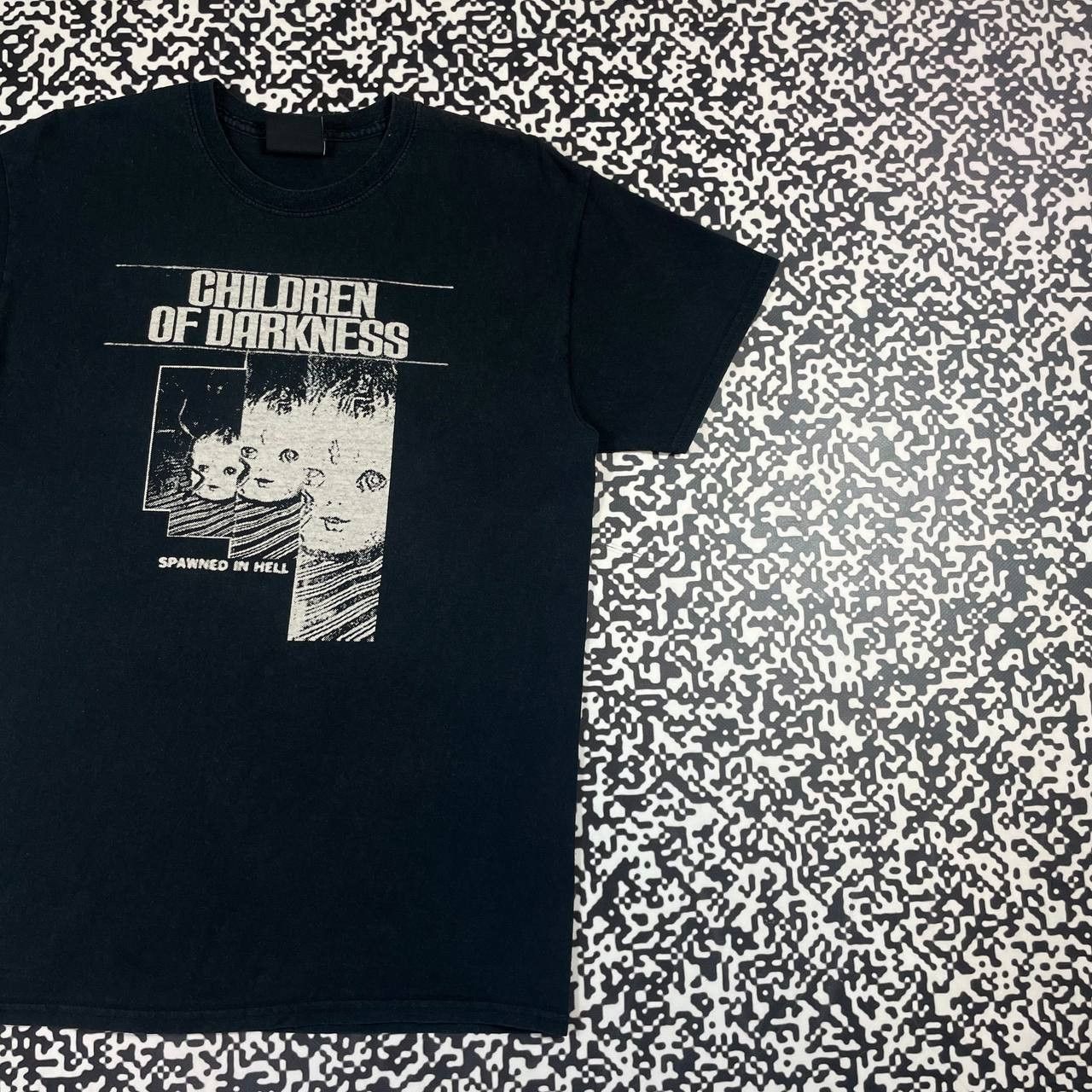 Expert Horror Vintage Y2K Children Of Darkness Spawned In Hell Horror Tee Size US M / EU 48-50 / 2 - 3 Thumbnail