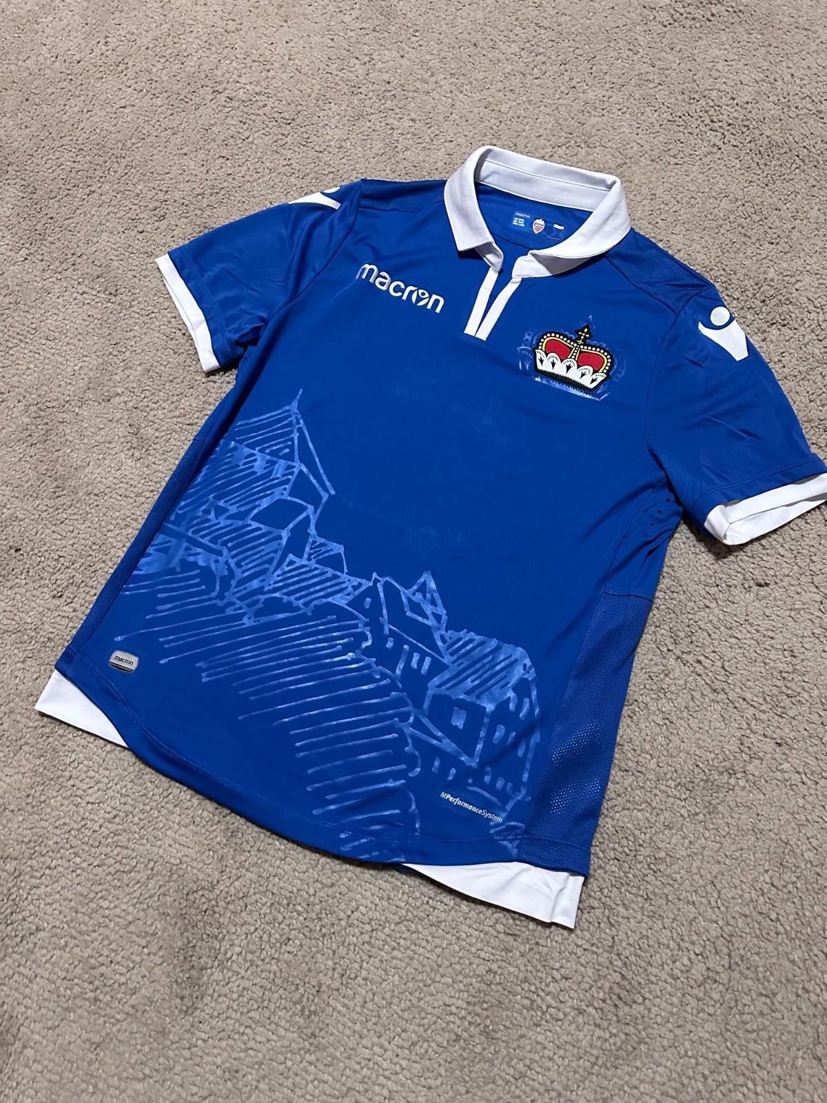 Macron LIECHTENSTEIN 2018/19 HOME FOOTBAL SHIRT SOCCER JERSEY sz M Size US M / EU 48-50 / 2 - 2 Thumbnail