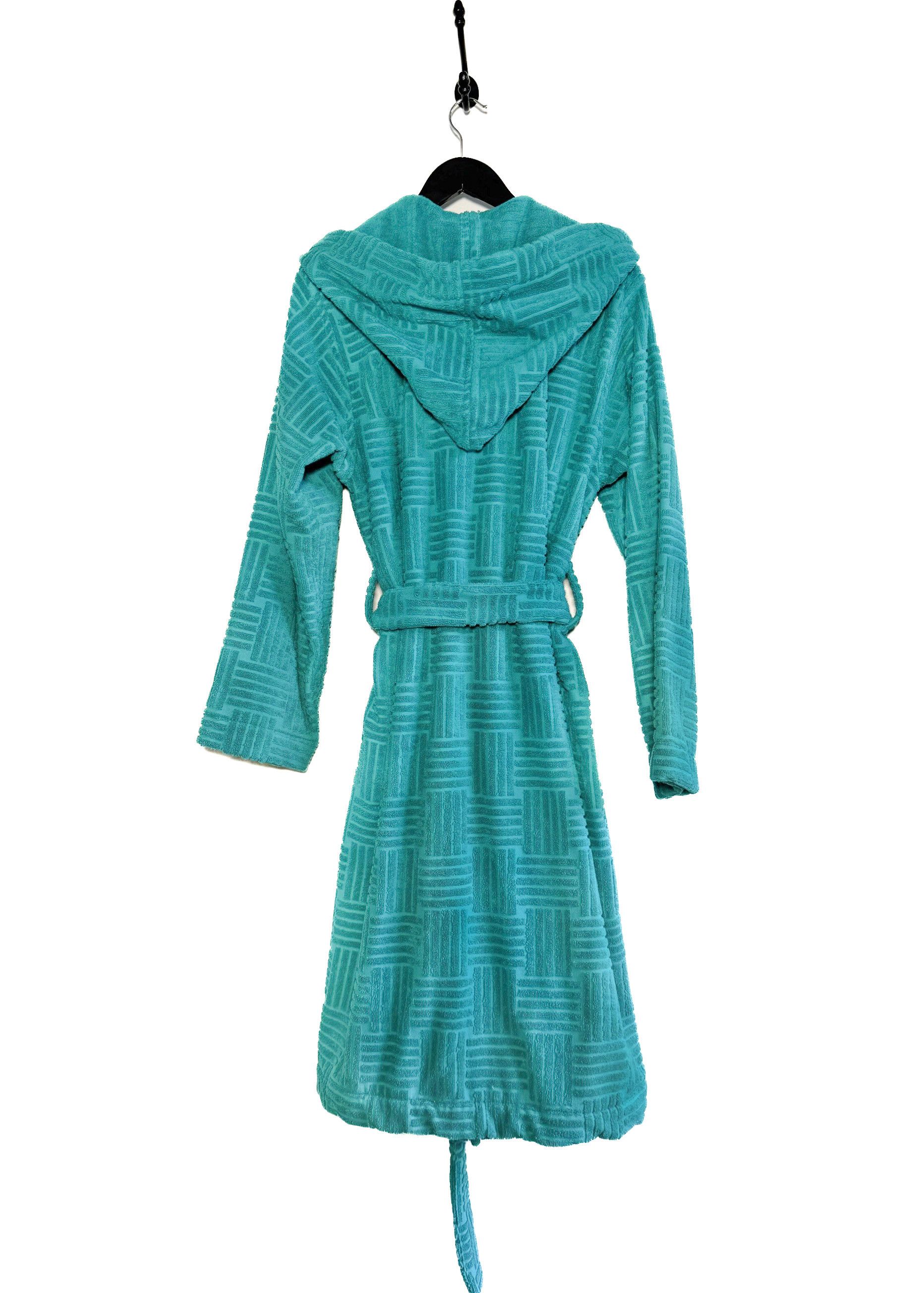 Bottega Veneta Bottega Veneta Pool Turquoise Intrecciato Terry Cloth Robe Size 32 - 4 Thumbnail