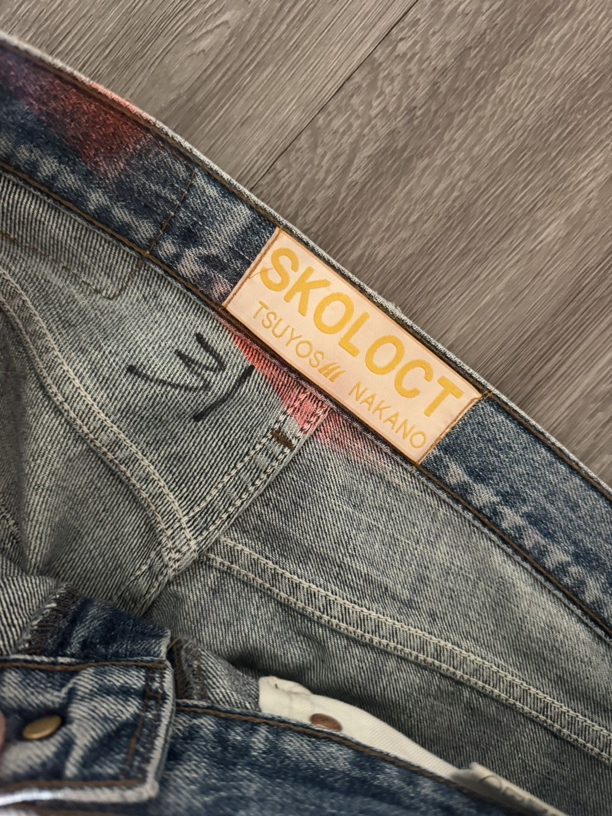 Skoloct Skoloct hand painted denim Size US 31 - 5 Thumbnail