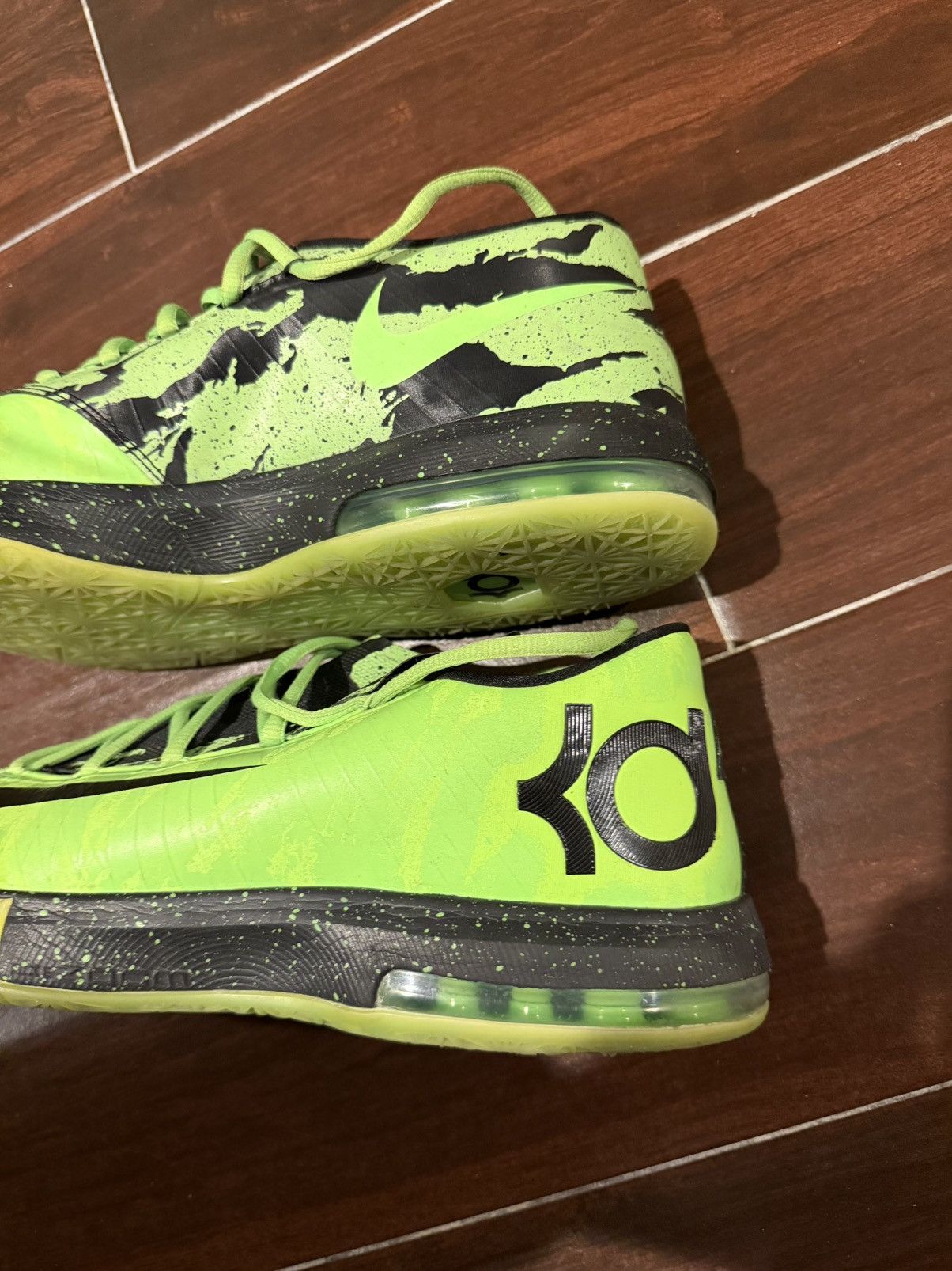 Nike Nike KD 6 NikeID Custom Size 12 Lime Green Size US 12 / EU 45 - 2 Thumbnail