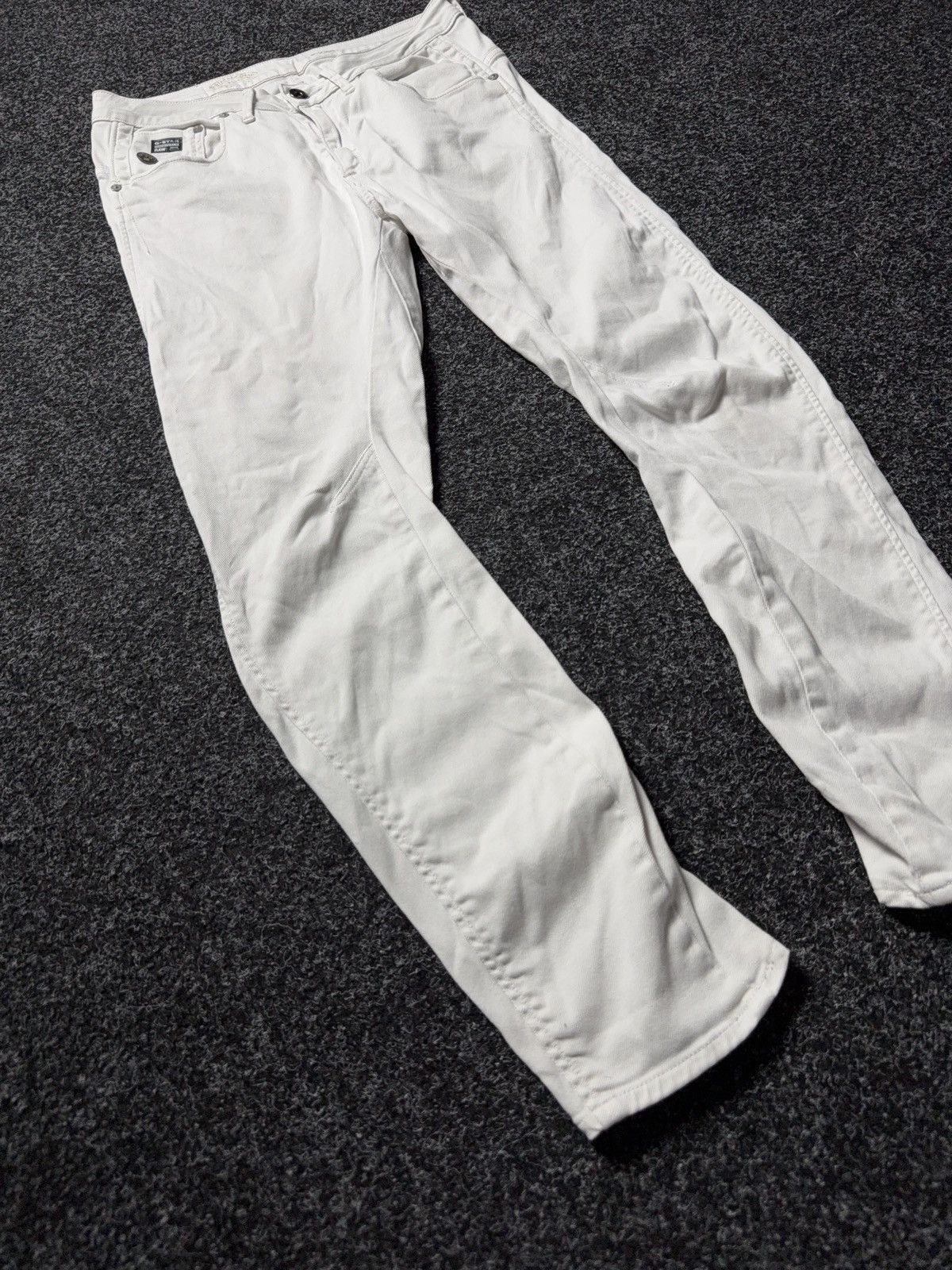 G-Star Avant Garde 00s G-Star RAW White Denim Jeans Slim Tapered Size 30" / US 8 / IT 44 - 2 Thumbnail