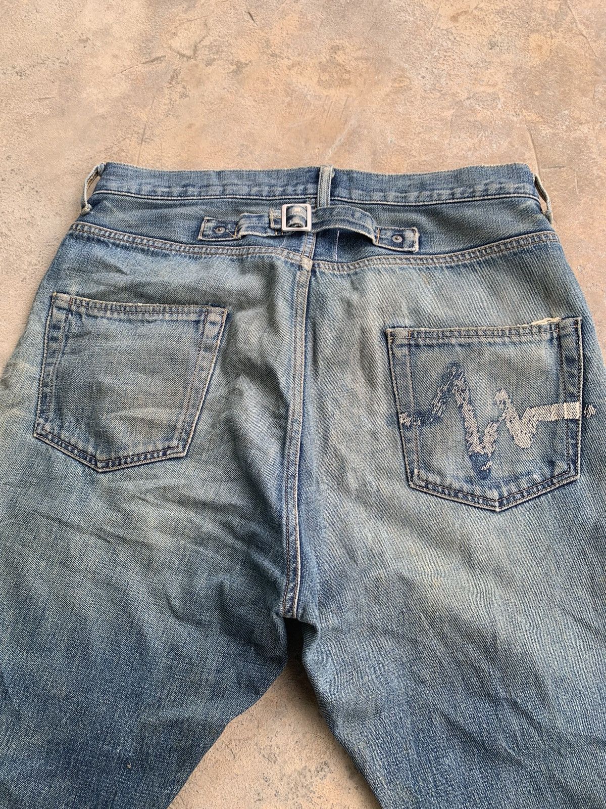 Japanese Brand × WHIZ LIMITED Whiz Limited Buckle Back Selvedge Distressed Denim Size US 36 / EU 52 - 9 Thumbnail