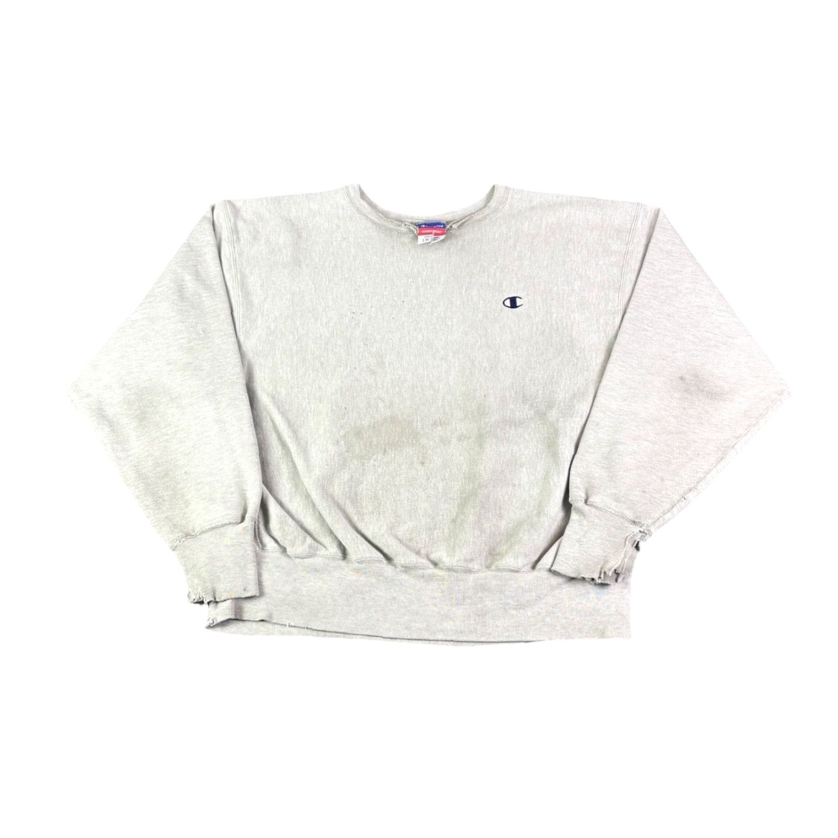 Champion VINTAGE Champion Sweatshirt Wide Reverse Weave Crew Neck XL Mens Gray 90s Size US XL / EU 56 / 4 - 2 Thumbnail