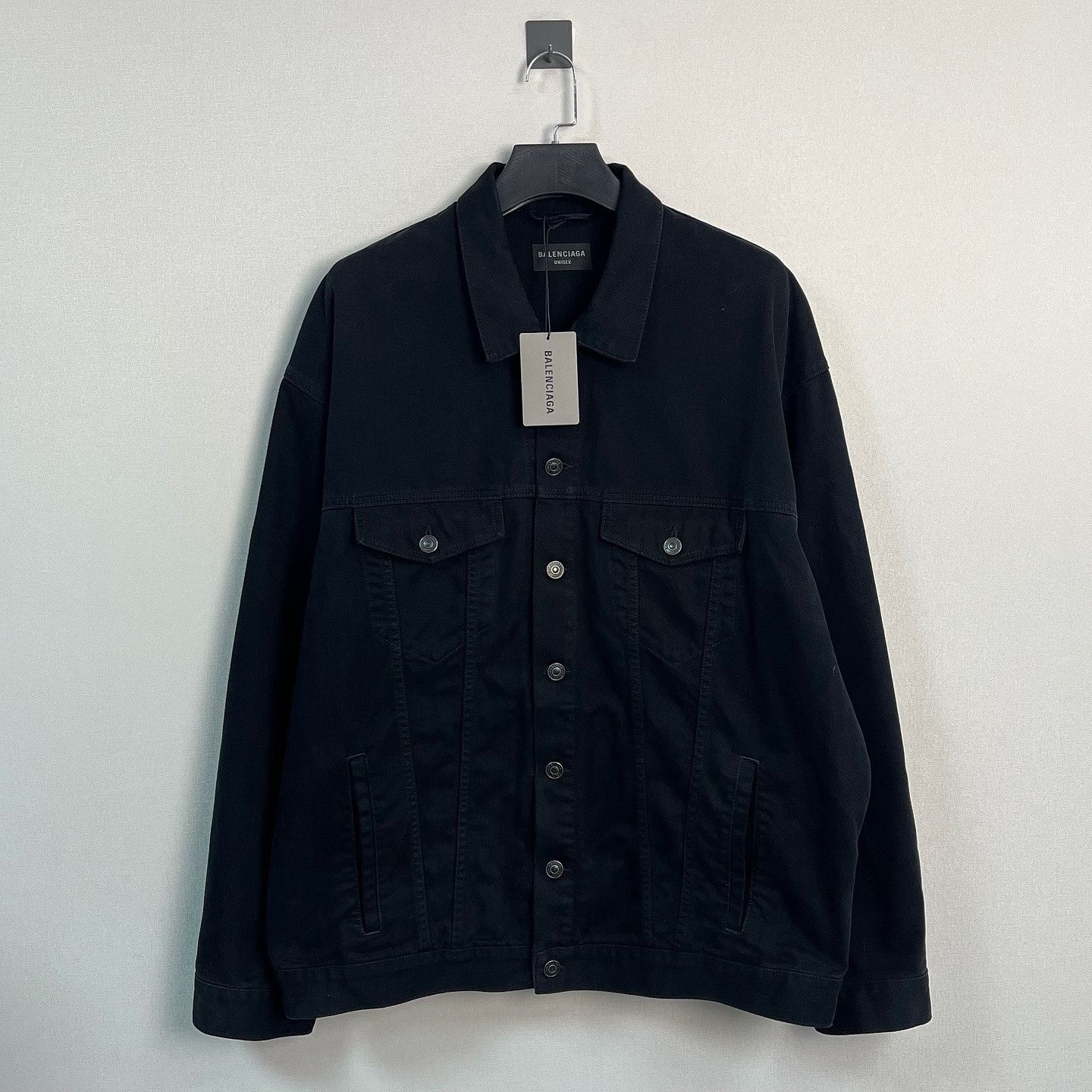 Balenciaga Balenciaga Tape Logo Denim Jacket Size M Size US M / EU 48-50 / 2 - 1 Thumbnail