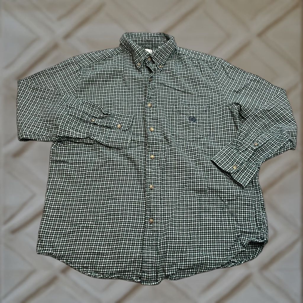 Chaps Chaps Button-Down Shirt Mens L Green Check Flannel Long Sleeve Collared Logo Size US L / EU 52-54 / 3 - 1 Thumbnail