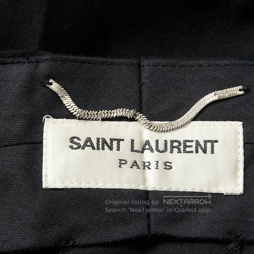 Saint Laurent Paris Saint Laurent Men's Black Wool Trousers. Size US 30 / EU 46 - 6 Thumbnail