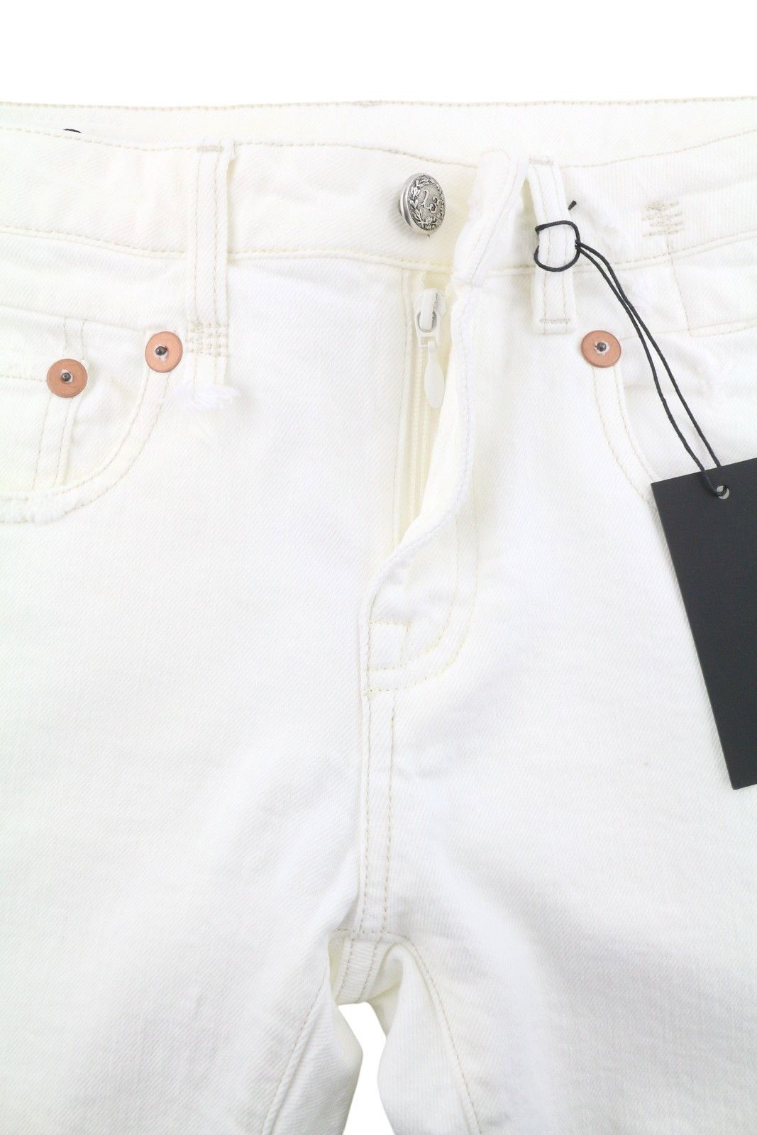 R13 TOBY BOY 26 Aerin White Stretch Jeans 89845 Size 26" / US 2 / IT 38 - 12 Thumbnail