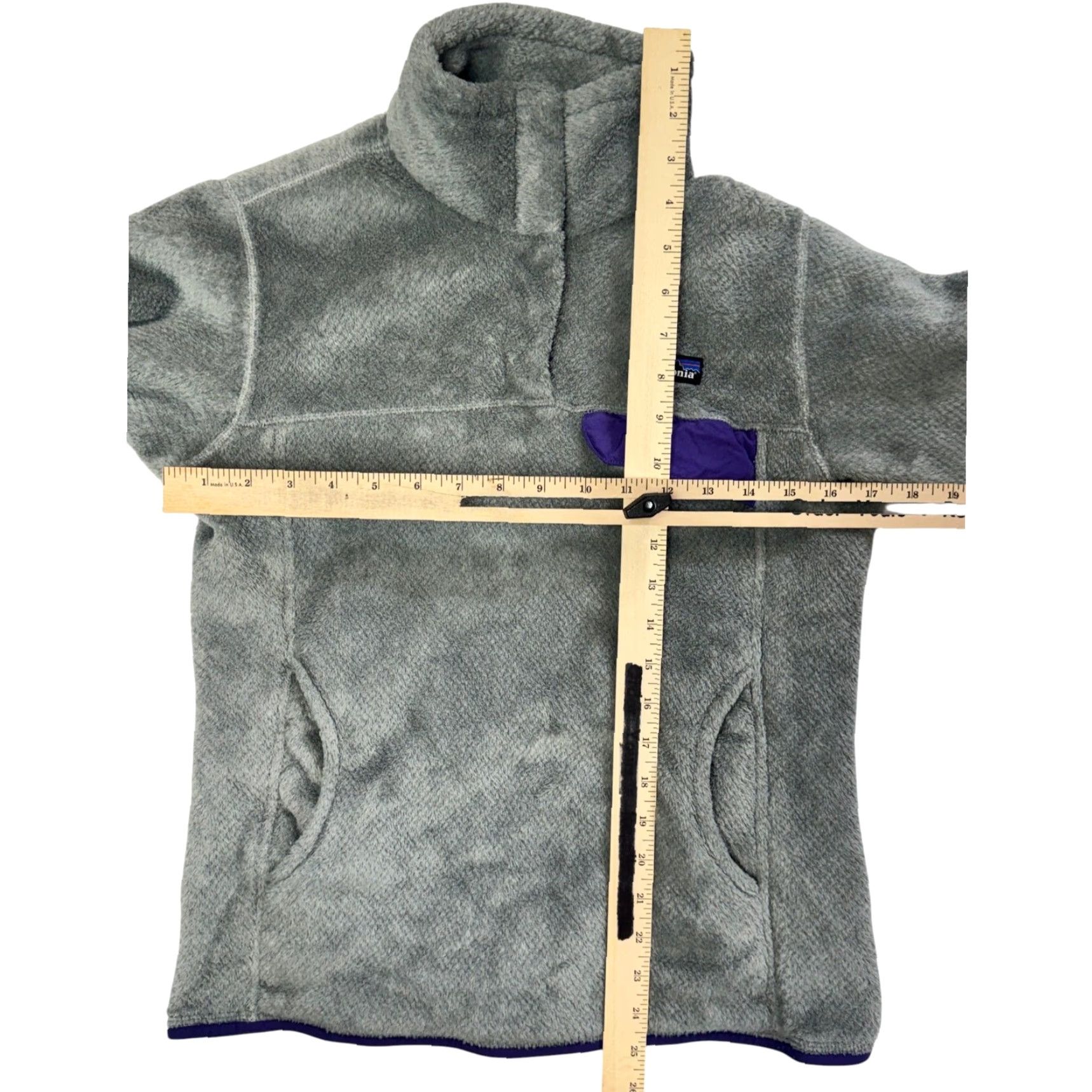 Patagonia Patagonia Women's Re-Tool Snap-T Pullover Gray Purple Size M Size M / US 6-8 / IT 42-44 - 3 Thumbnail