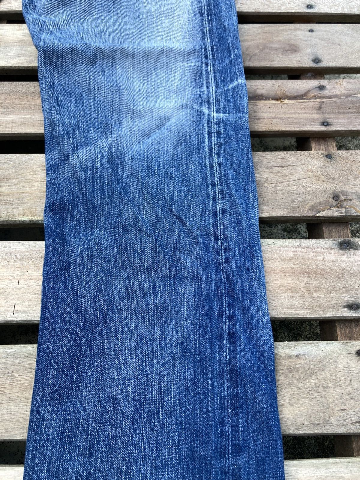 Yohji Yamamoto Yohji Yamamoto Blue Faded Hige Selvedge Denim Jeans Size US 32 / EU 48 - 3 Thumbnail