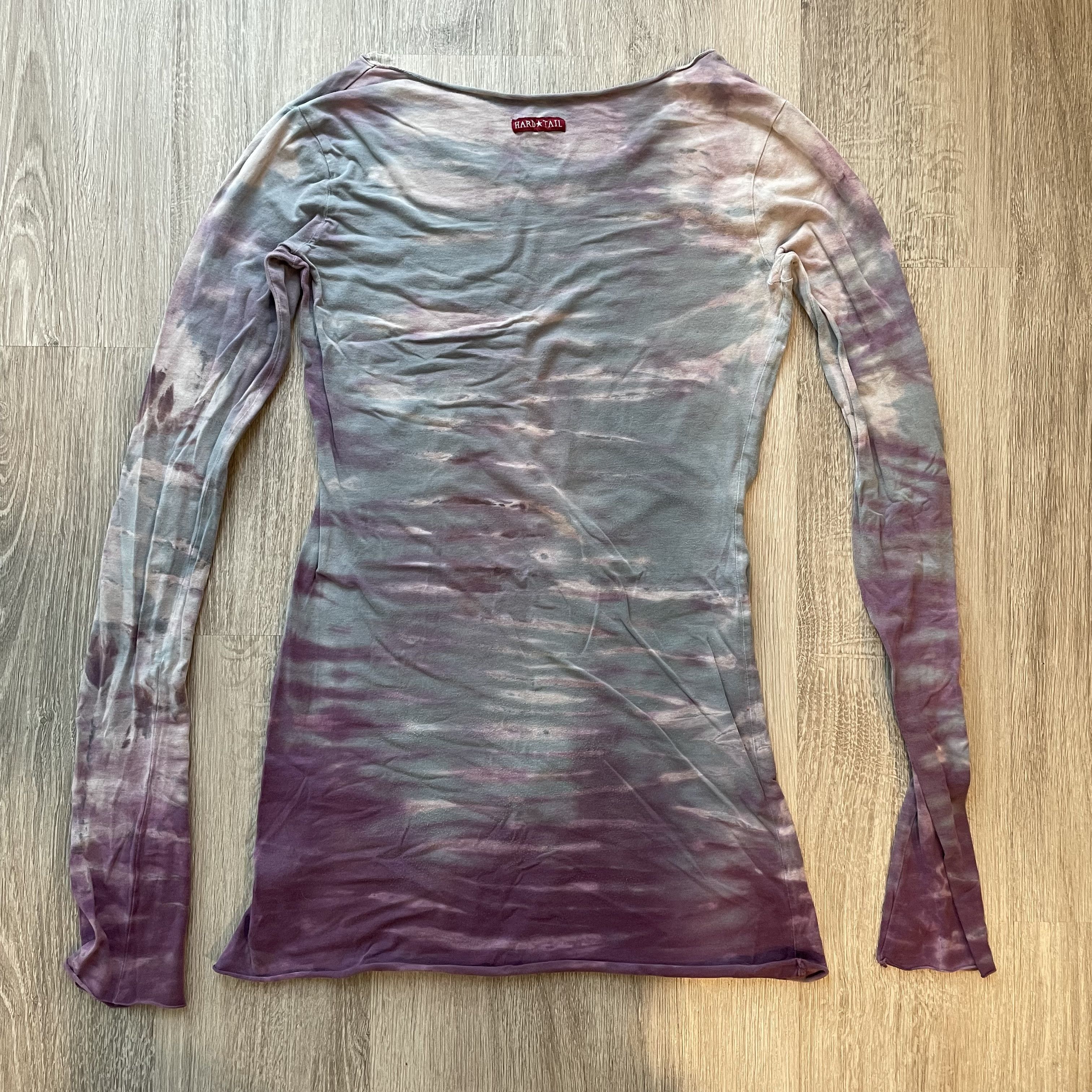 Hard Tail Hard Tail Tie Dye Long Sleeve Cloud Print Top XS Size XS / US 0-2 / IT 36-38 - 10 Thumbnail