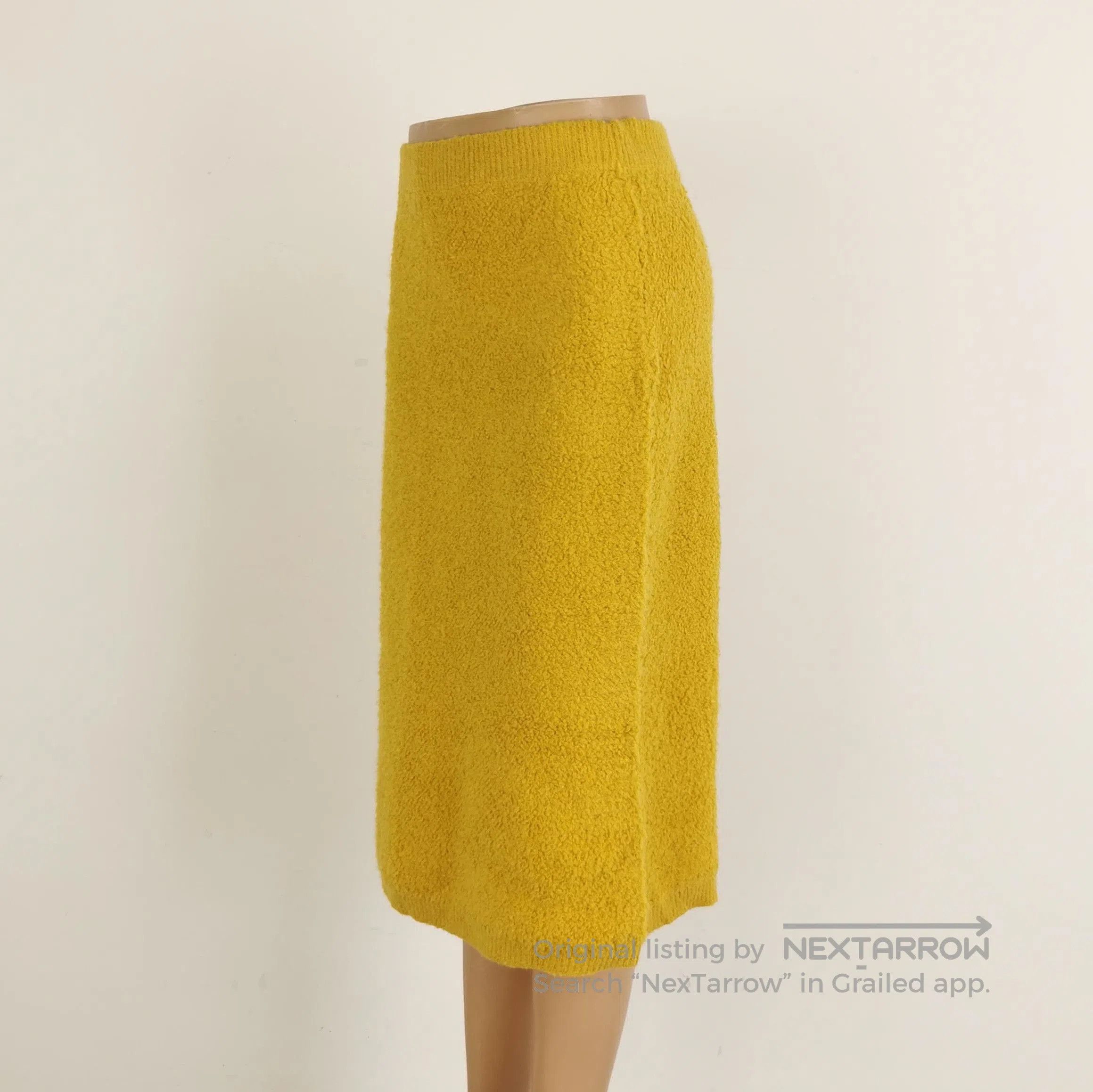 Prada Prada Yellow Alpaca Blend Midi Skirt . Size 41" - 1 Thumbnail