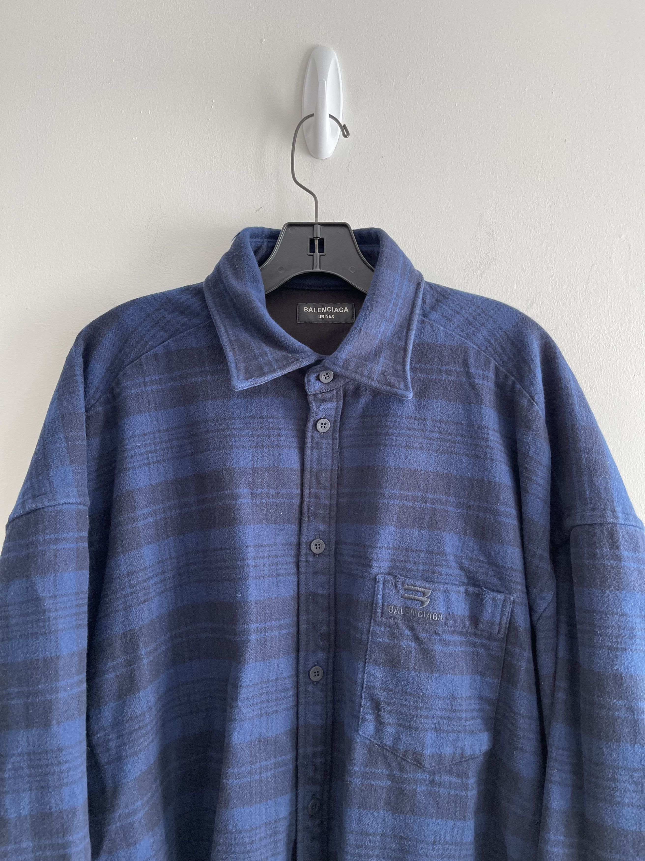Balenciaga Destroyed Flannel Check Shirt Jacket - Size 3 Size US L / EU 52-54 / 3 - 2 Thumbnail