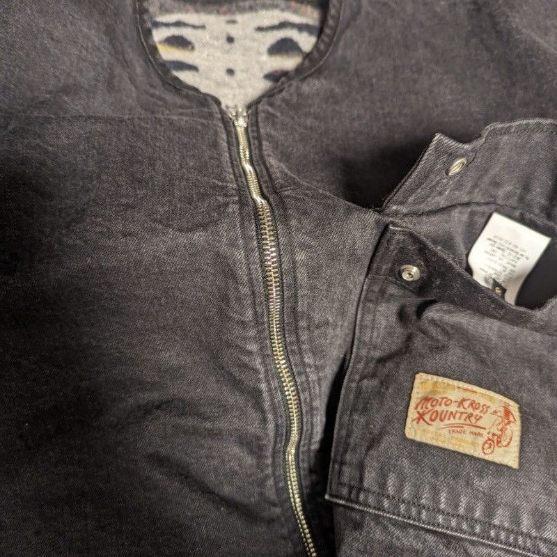 Kapital Kapital Denim Bone Lining Reversible Motocross Jacket Size US XXL / EU 58 / 5 - 5 Thumbnail