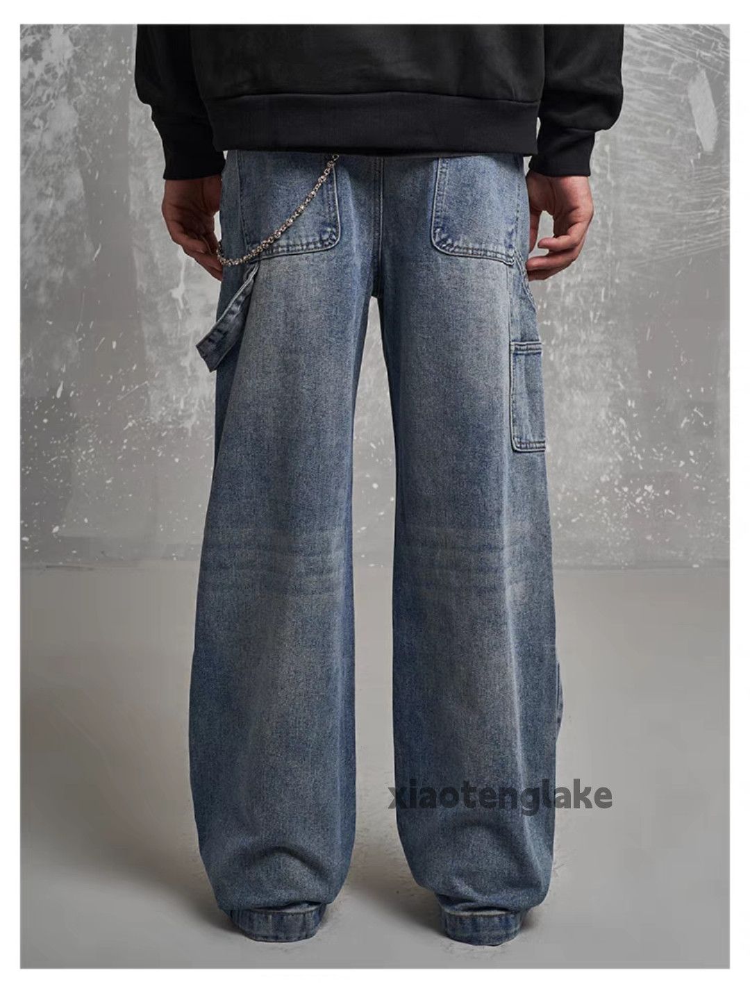 Jean × Vintage washed faded cleanfit loose baggy carpenter pants Size US 32 / EU 48 - 6 Thumbnail