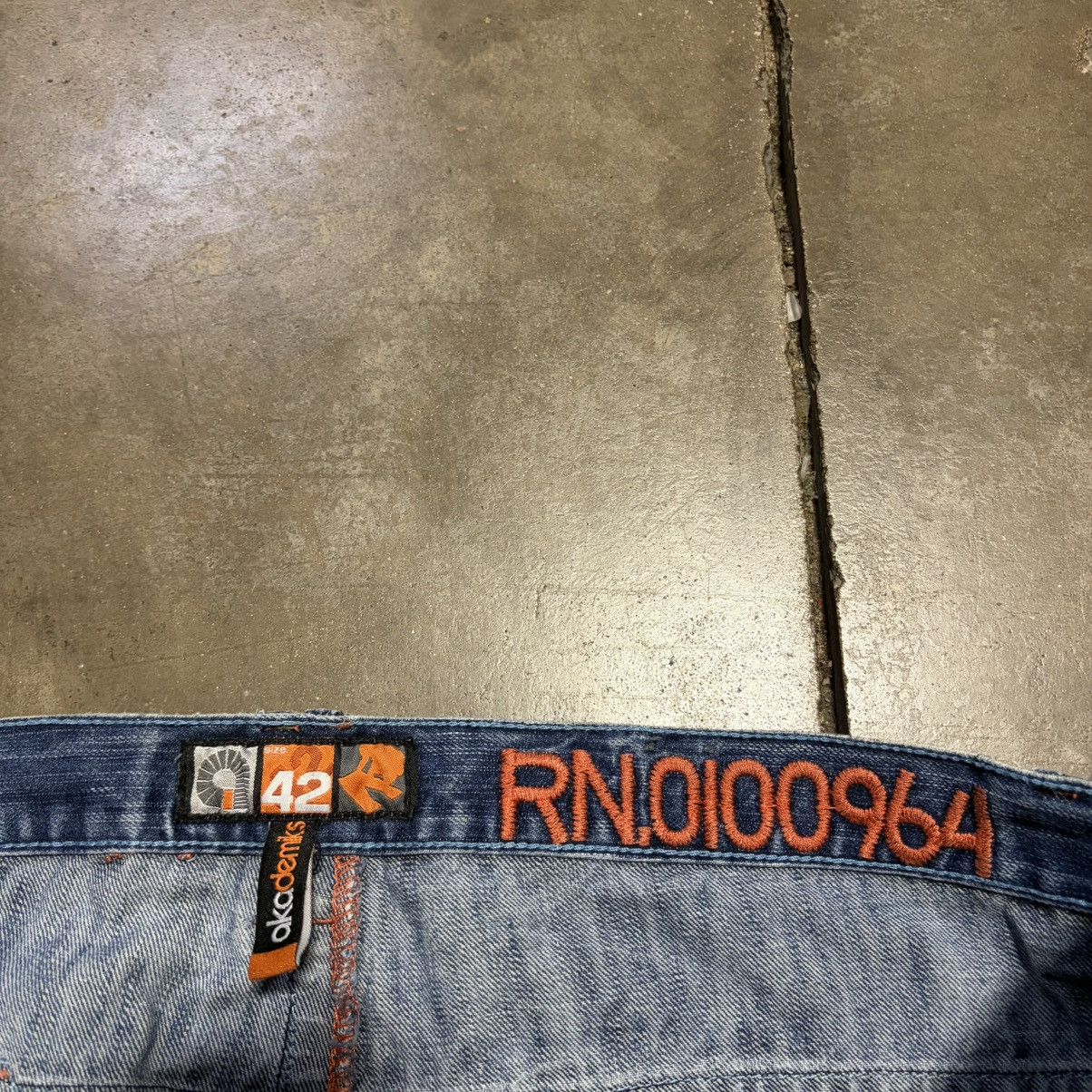 Akademiks Vintage Akademiks Denim Jeans Wide Leg Baggy Skater Y2K JNCO Size US 42 / EU 58 - 14 Thumbnail