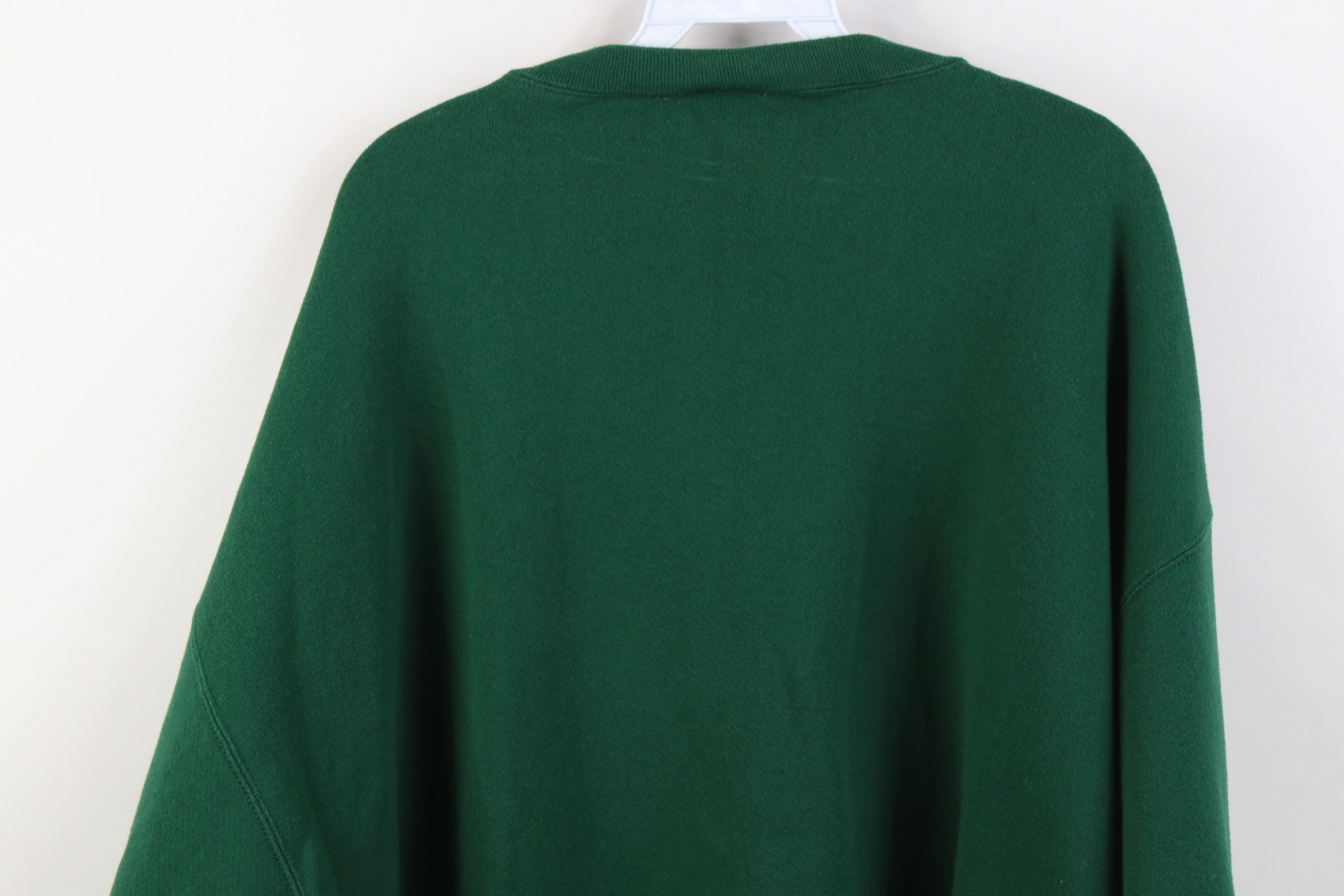 Vintage Vintage 90s Streetwear Heavy Crewneck Sweatshirt Green USA Size US XXL / EU 58 / 5 - 12 Thumbnail