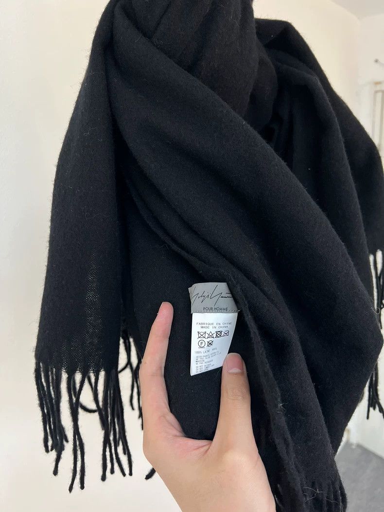 Yohji Yamamoto yohji yamamoto 24aw wool dual purpose scarf 2506-Nextarrow Size ONE SIZE - 3 Thumbnail