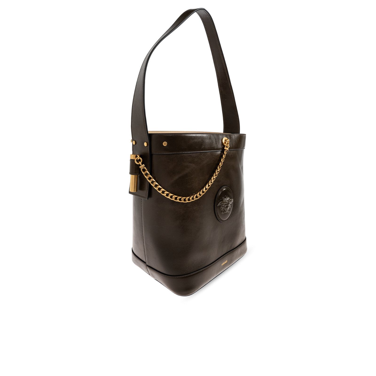 Versace VERSACE Pivot Large Brown Bucket Bag New & Authentic Size ONE SIZE - 3 Thumbnail