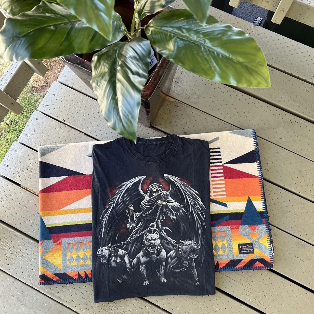 Vintage Hellhound Reaper Y2K Vintage Tee Size US XL / EU 56 / 4 - 2 Thumbnail