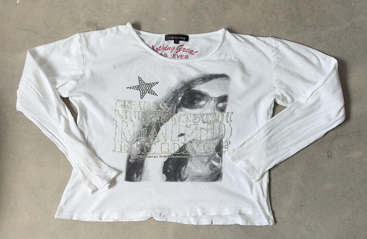 Japanese Brand VINTAGE STRANGE HEAVEN HYSTERICS CROPPED LS TEE Size US M / EU 48-50 / 2 - 1 Thumbnail