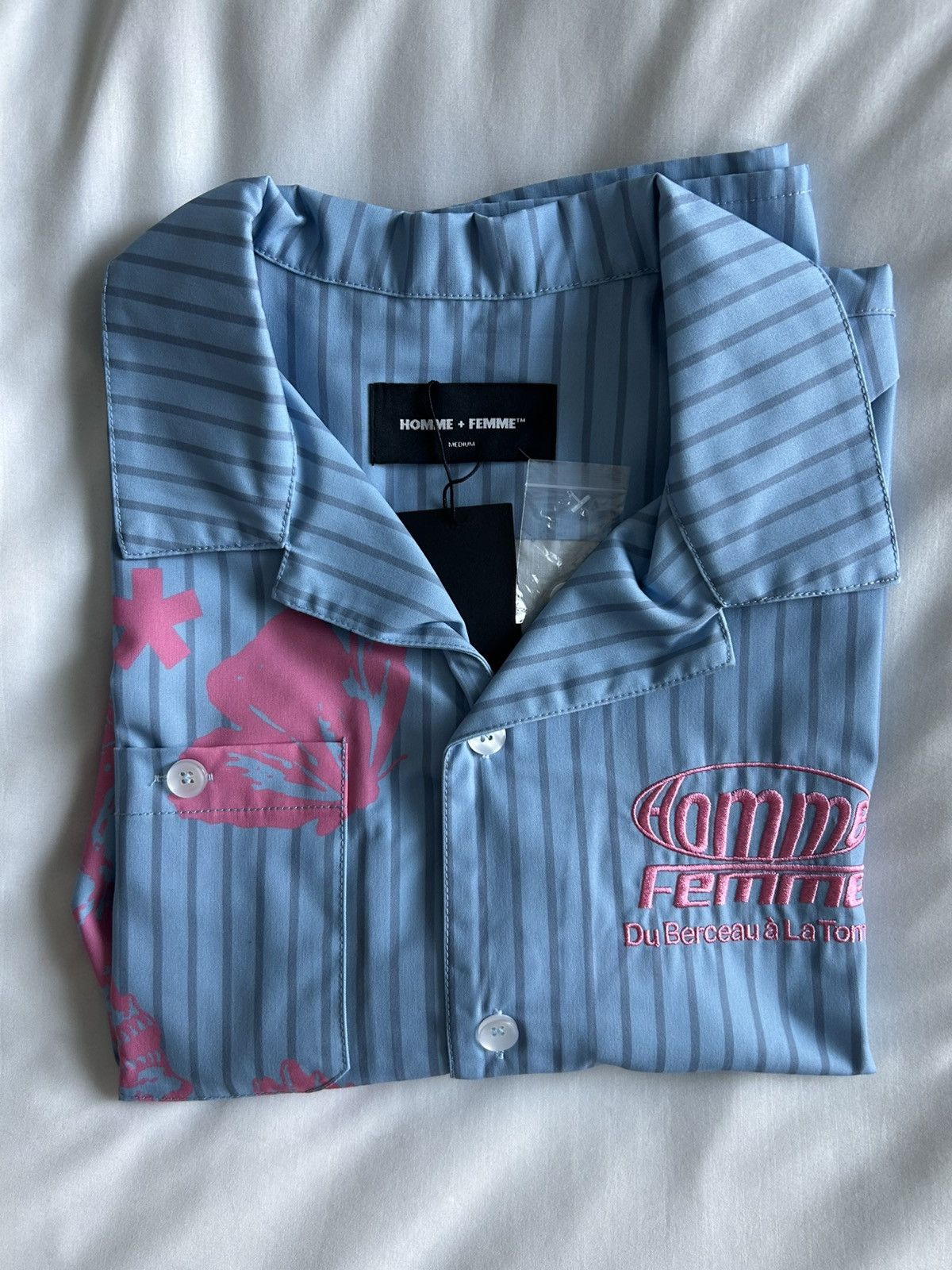 Homme + Femme La Homme Femme Skeleton Button Down Blue Size US M / EU 48-50 / 2 - 1 Thumbnail