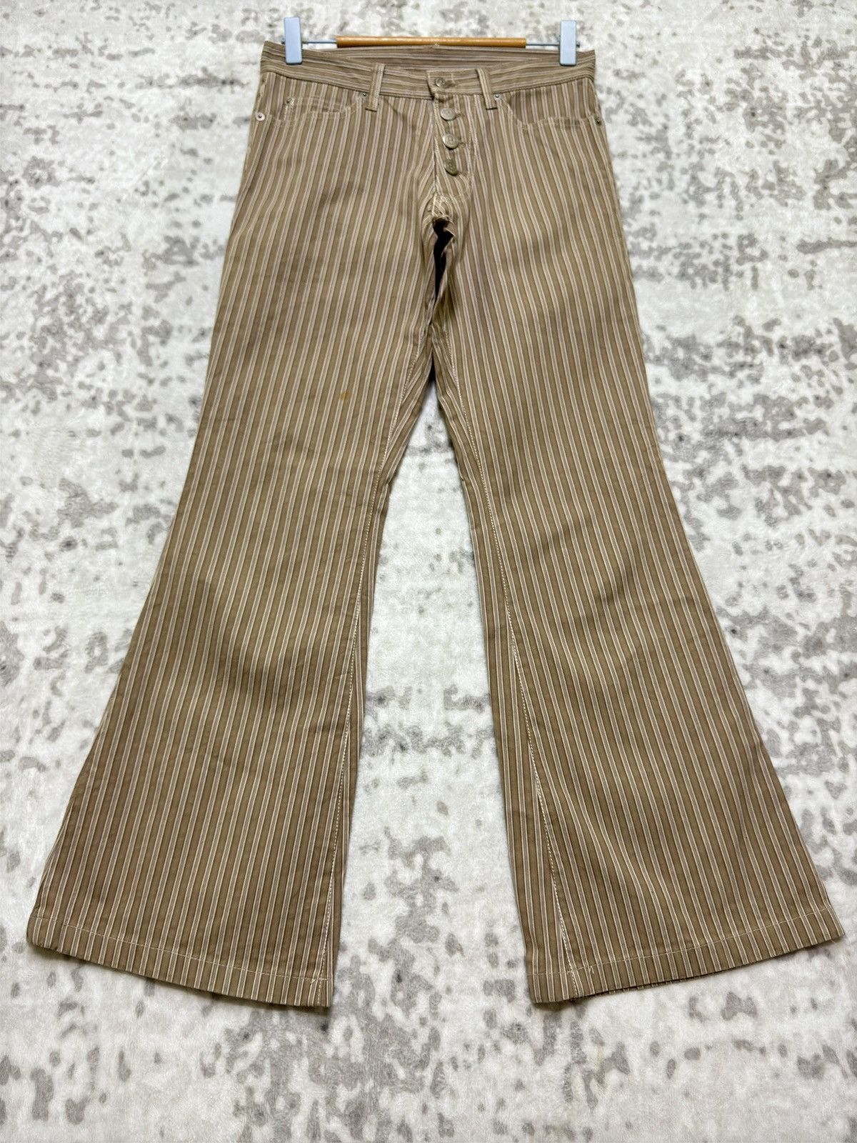 Tornado Mart Tornado Mart Y2K Pinstripe Flared Pants Japanese Archive Size US 28 / EU 44 - 6 Thumbnail