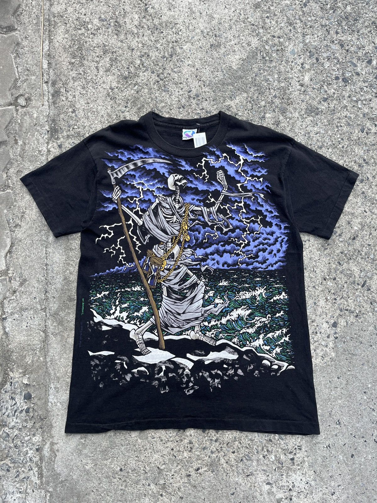 Liquid Blue × Vintage Vintage 1994 Liquid Blue Ian Bohorquez Grim Reaper Size US XL / EU 56 / 4 - 1 Thumbnail