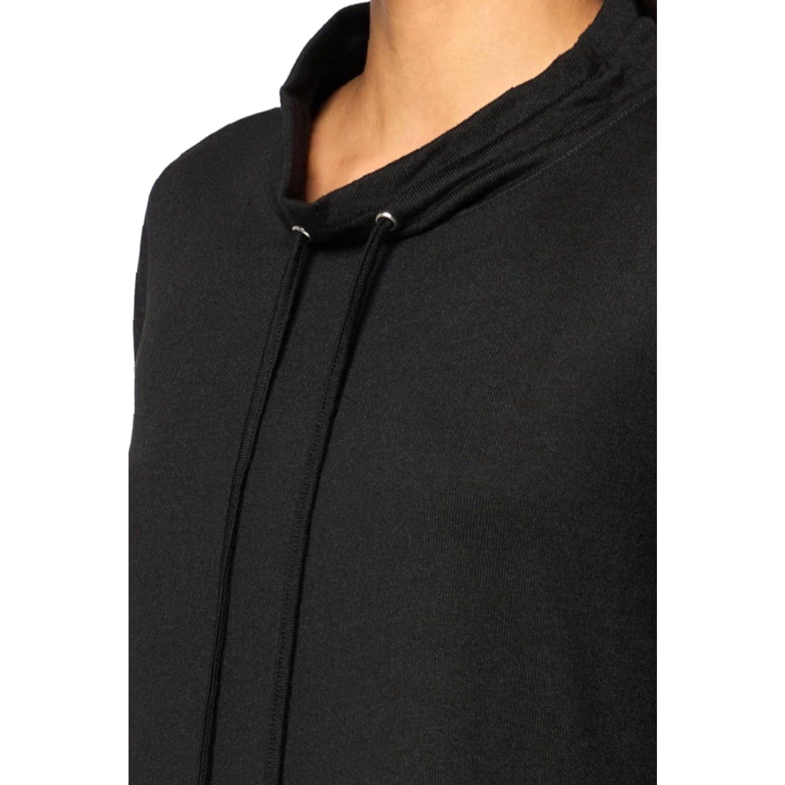 Vintage NWT Multiples Women's Long Sleeve Drawstring Mock Neck Layered Top - Black M Size Shirt Womens Size M / US 6-8 / IT 42-44 - 4 Thumbnail