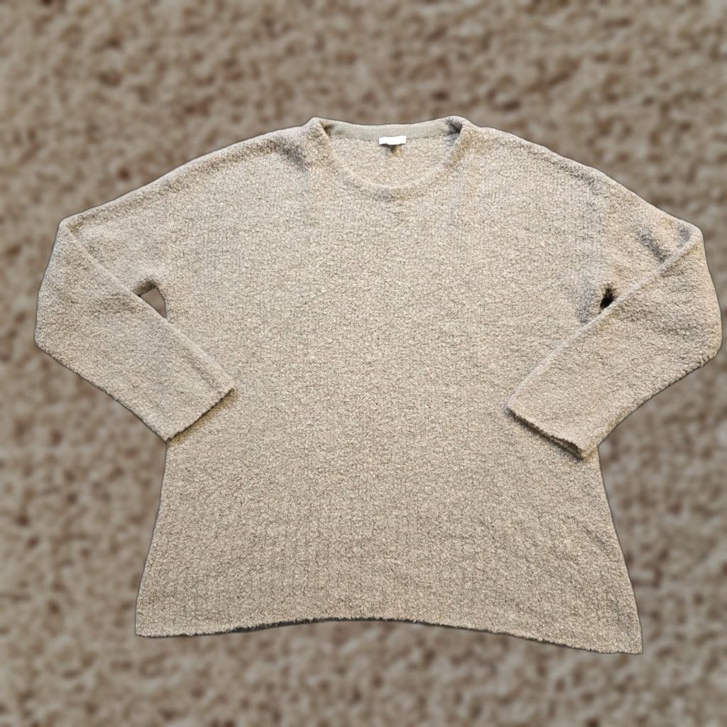 J. Jill J Jill Sweater Womens Size Large Beige Wool Fuzzy Long Round Neck Sleeve Comfort Knit Pullover Casual Vintage: No (adapt to rules) Size L / US 10 / IT 46 - 1 Thumbnail