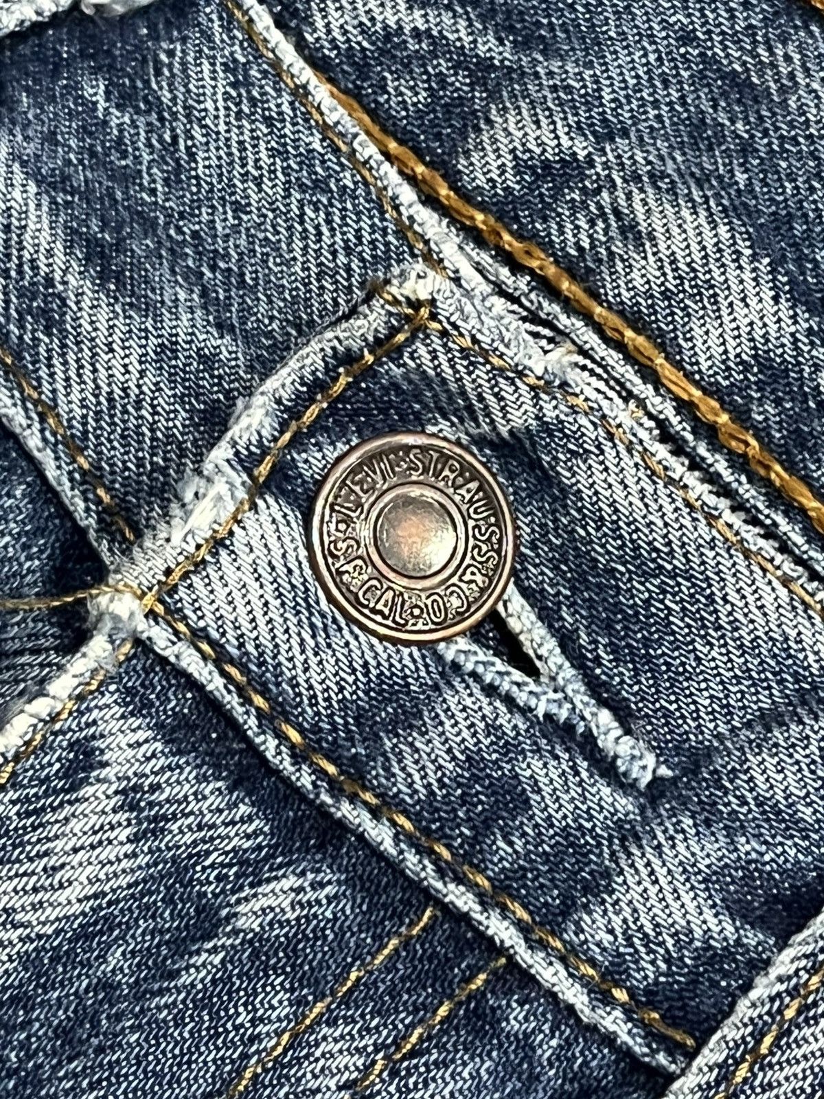 Levi's Vintage Levi’s 508 Blue Washed Distressed Frayed Leg Jeans Size US 30 / EU 46 - 5 Thumbnail
