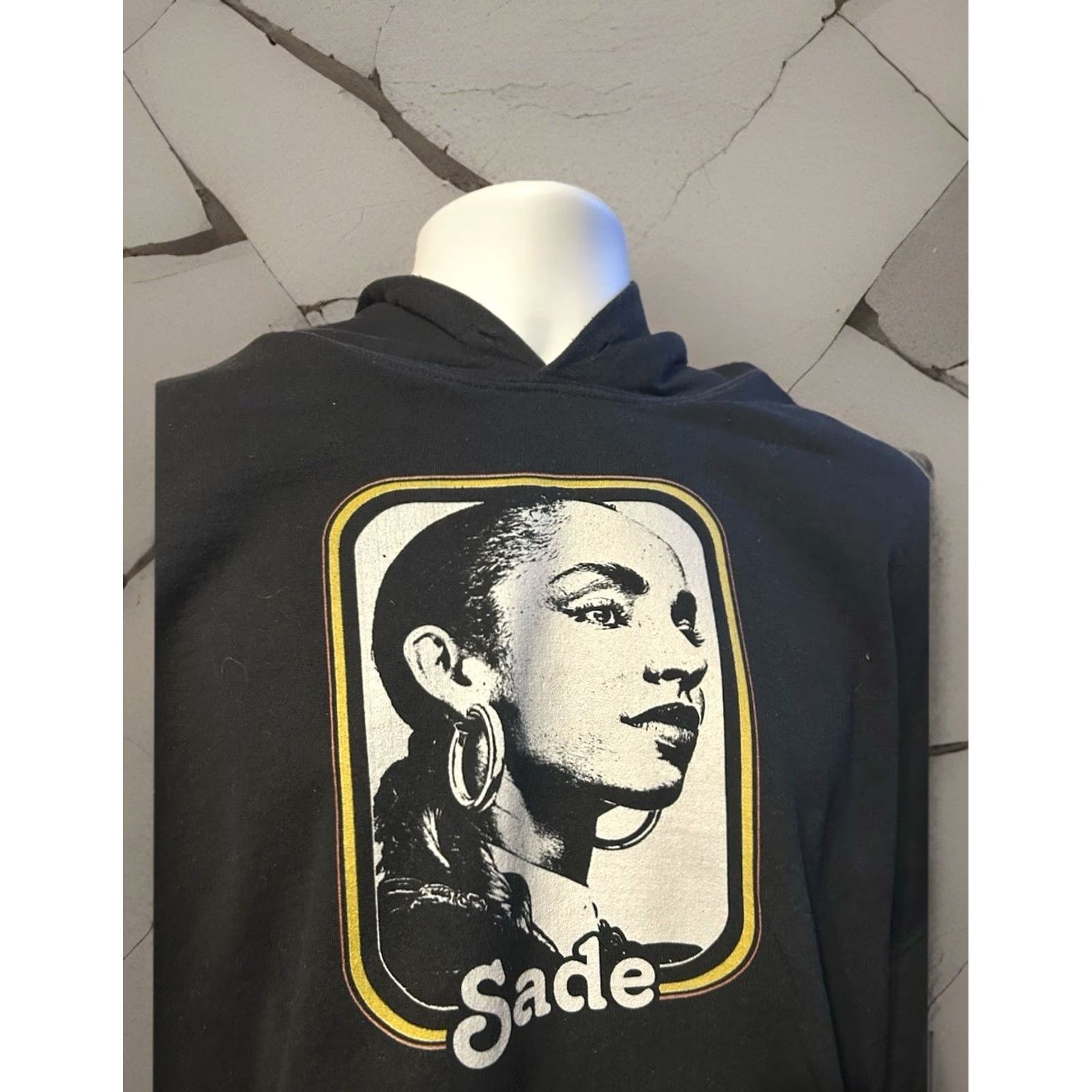 Gildan Sade Face Graphic Hoodie Adult 3XL Black Kangaroo Pocket Hoodie Gildan Heavy Blend Pullover Unisex Mens Womens Sweatshirt Graphic Print Hooded Pockets Size US XXL / EU 58 / 5 - 7 Thumbnail