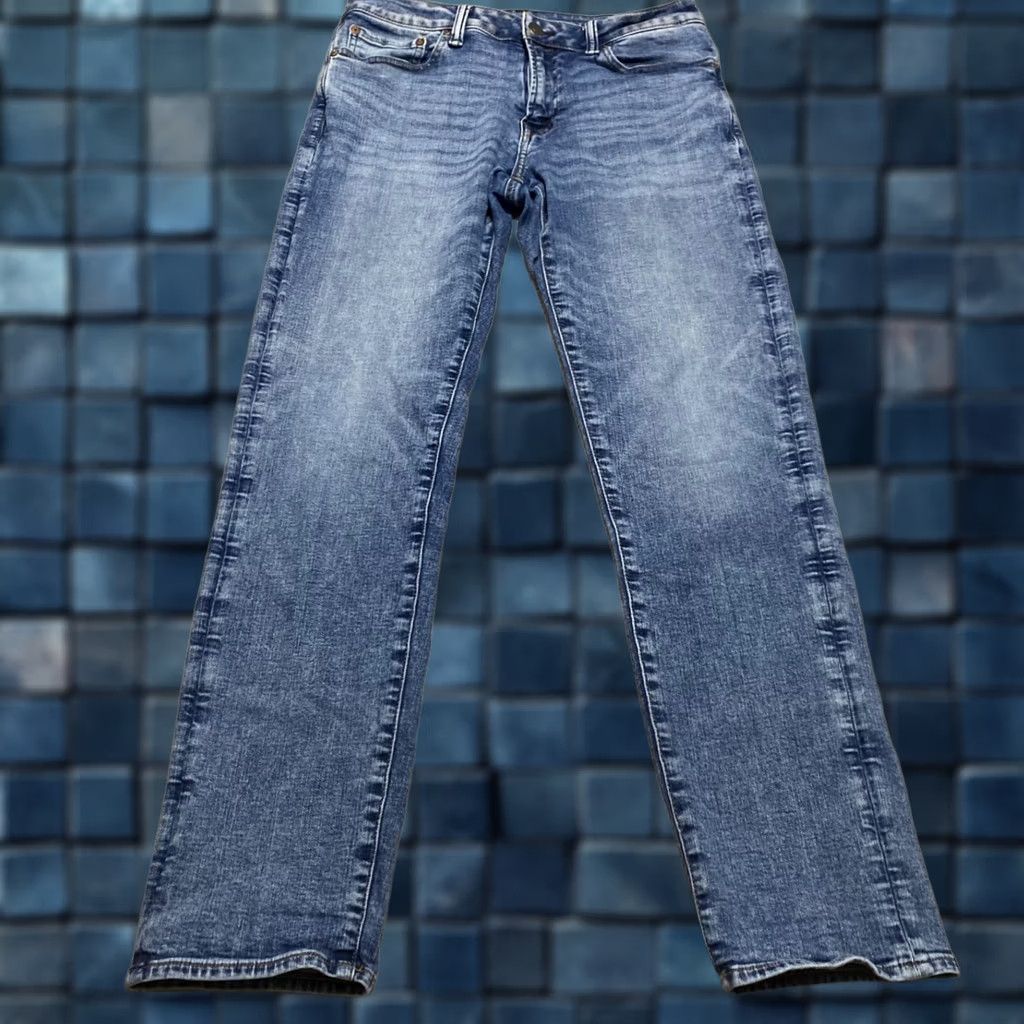 American Eagle Outfitters American Eagle Outfitters Jeans 32x32 Blue Denim Medium Wash Slim Straight Mid Rise Men's Jeans Size US 32 / EU 48 - 1 Thumbnail