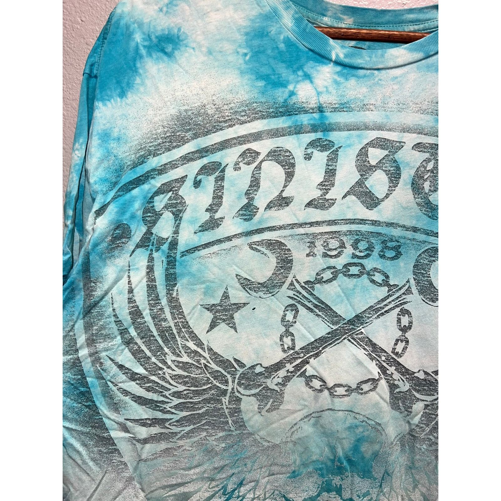 Vintage Y2K Sinister Fighter Shirt Blue AOP All Over Print Y2K Tee L Size US L / EU 52-54 / 3 - 2 Thumbnail